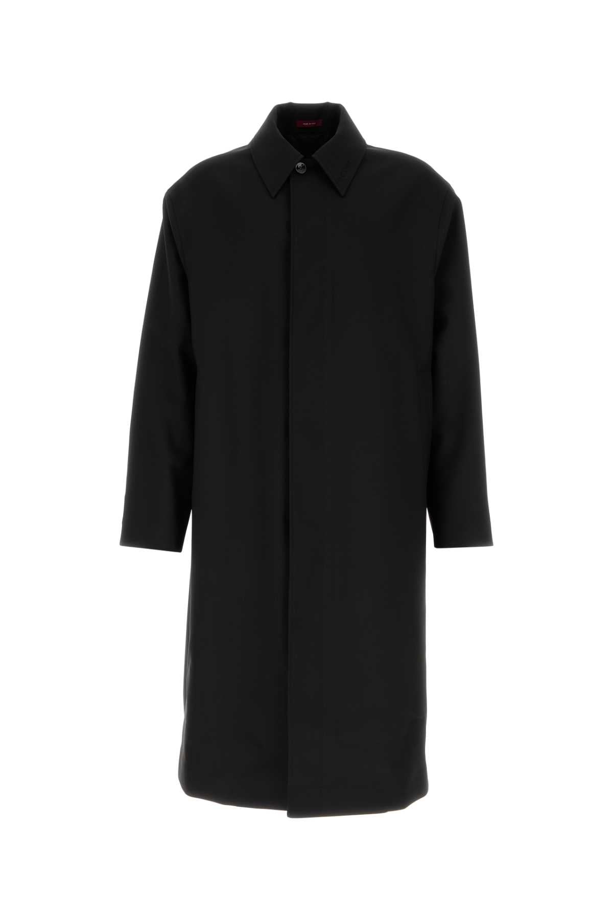 Gucci Men Black Wool Overcoat GUCCI