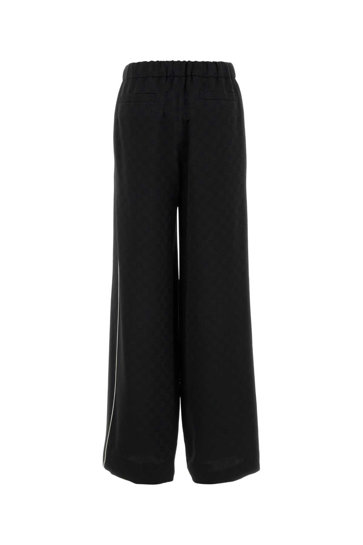 Gucci Women Black Satin Pyjama Pant GUCCI