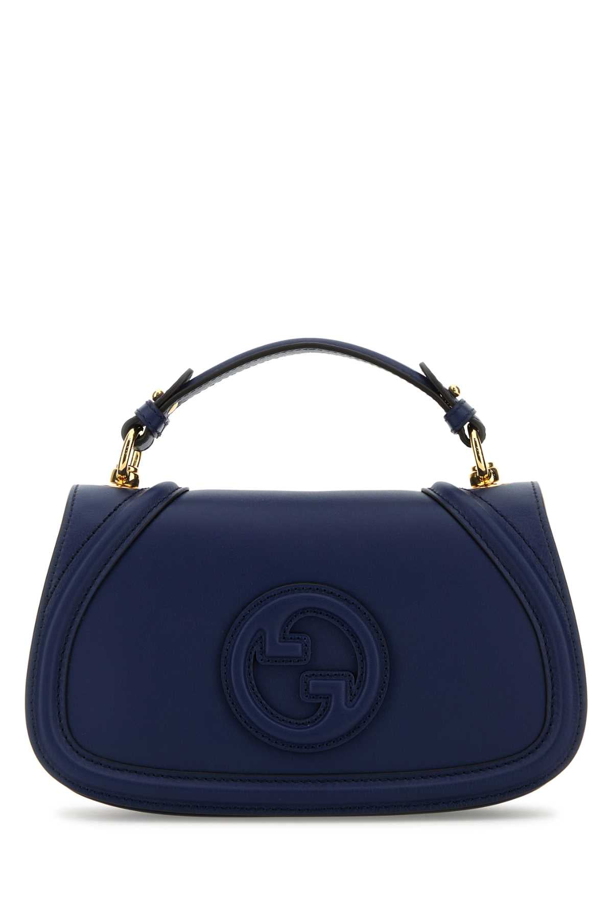 Gucci Women Blue Leather Gucci Blondie Handbag GUCCI