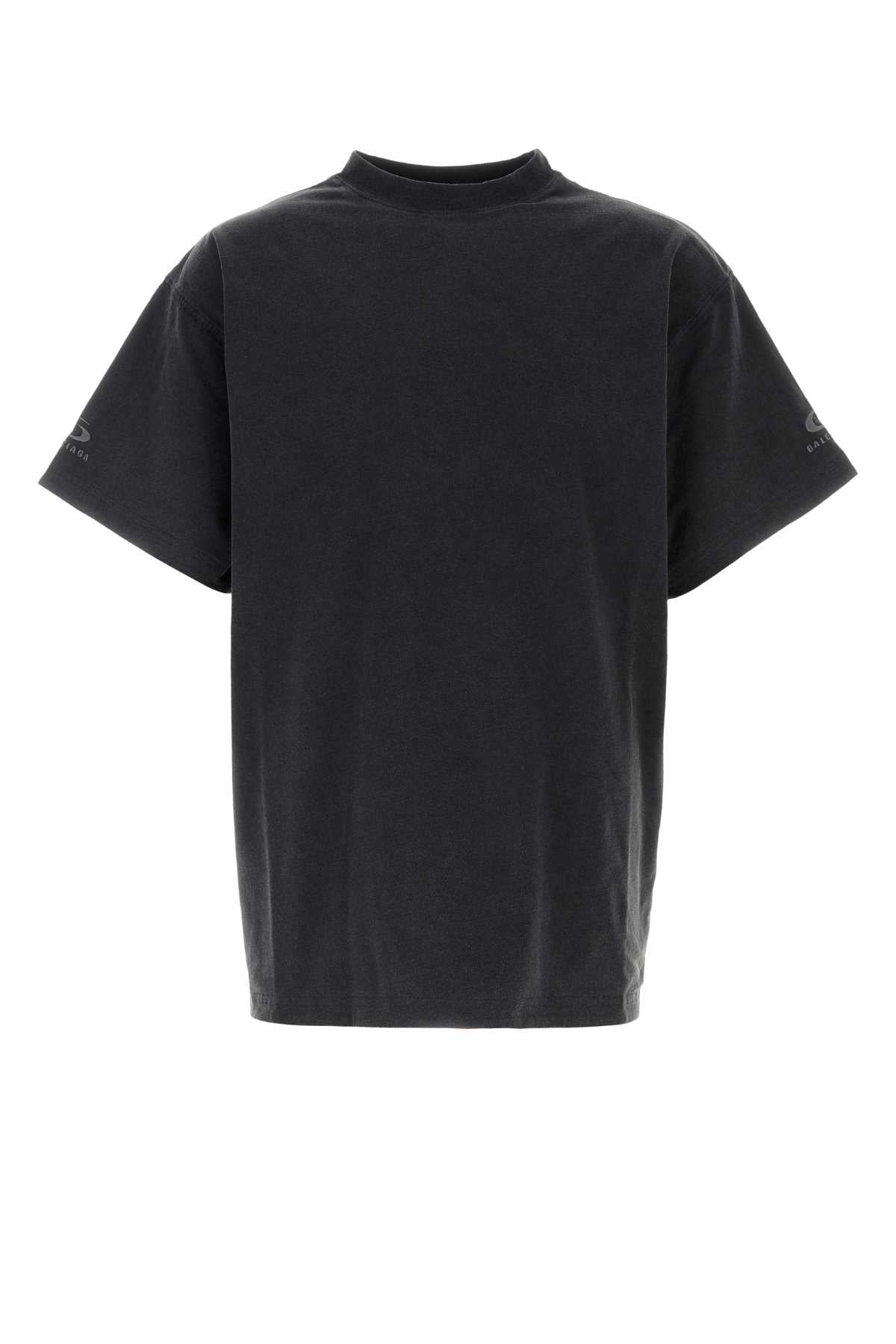 Balenciaga Men Slate Cotton Oversize Reversbile T-Shirt BALENCIAGA