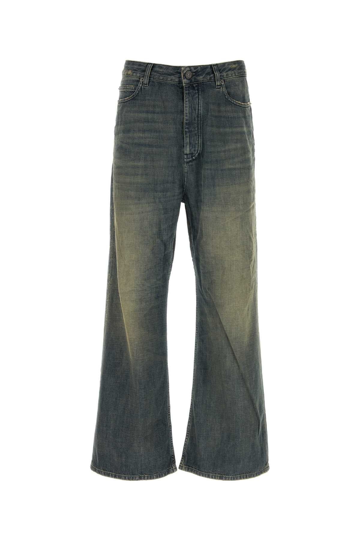Balenciaga Men Denim Wide-Leg Jeans BALENCIAGA