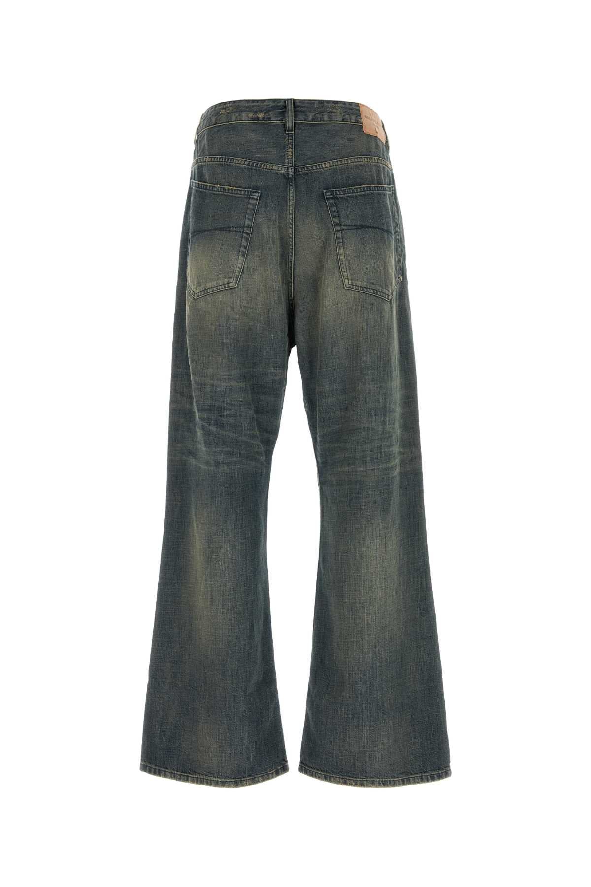Balenciaga Men Denim Wide-Leg Jeans BALENCIAGA