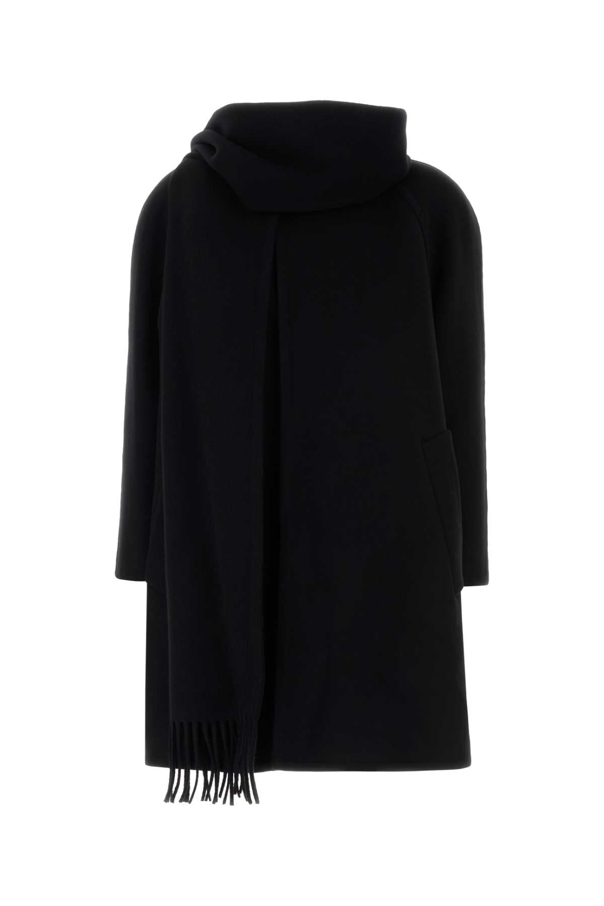 Balenciaga Women Black Cashmere Coat BALENCIAGA