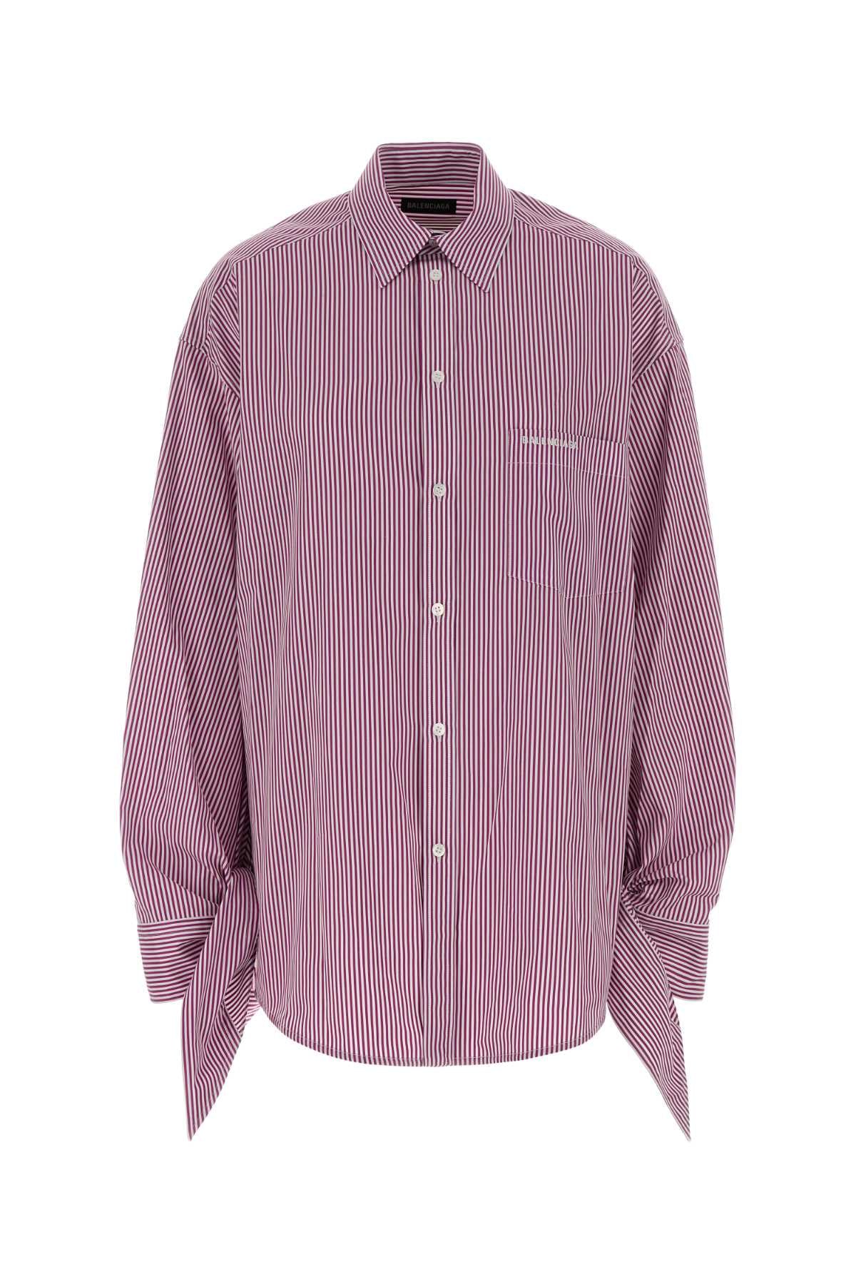 Balenciaga Women Embroidered Poplin Oversize Shirt BALENCIAGA
