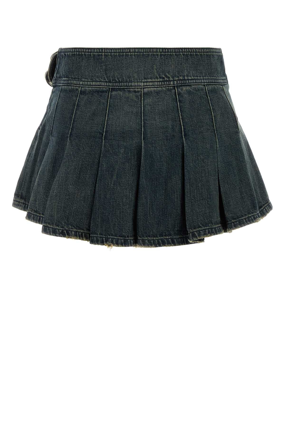Balenciaga Women Denim Mini Skirt BALENCIAGA