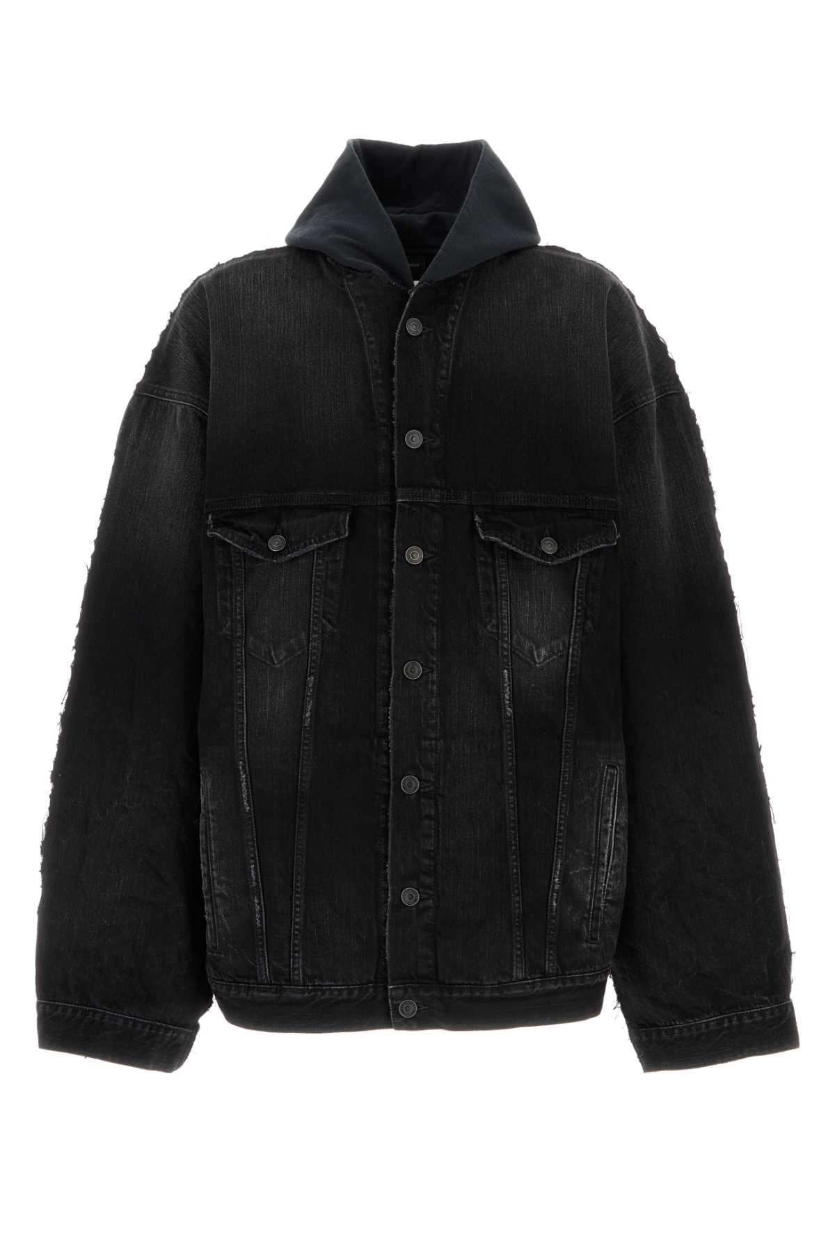 Balenciaga Men Two-Tone Denim And Jersey Jacket BALENCIAGA