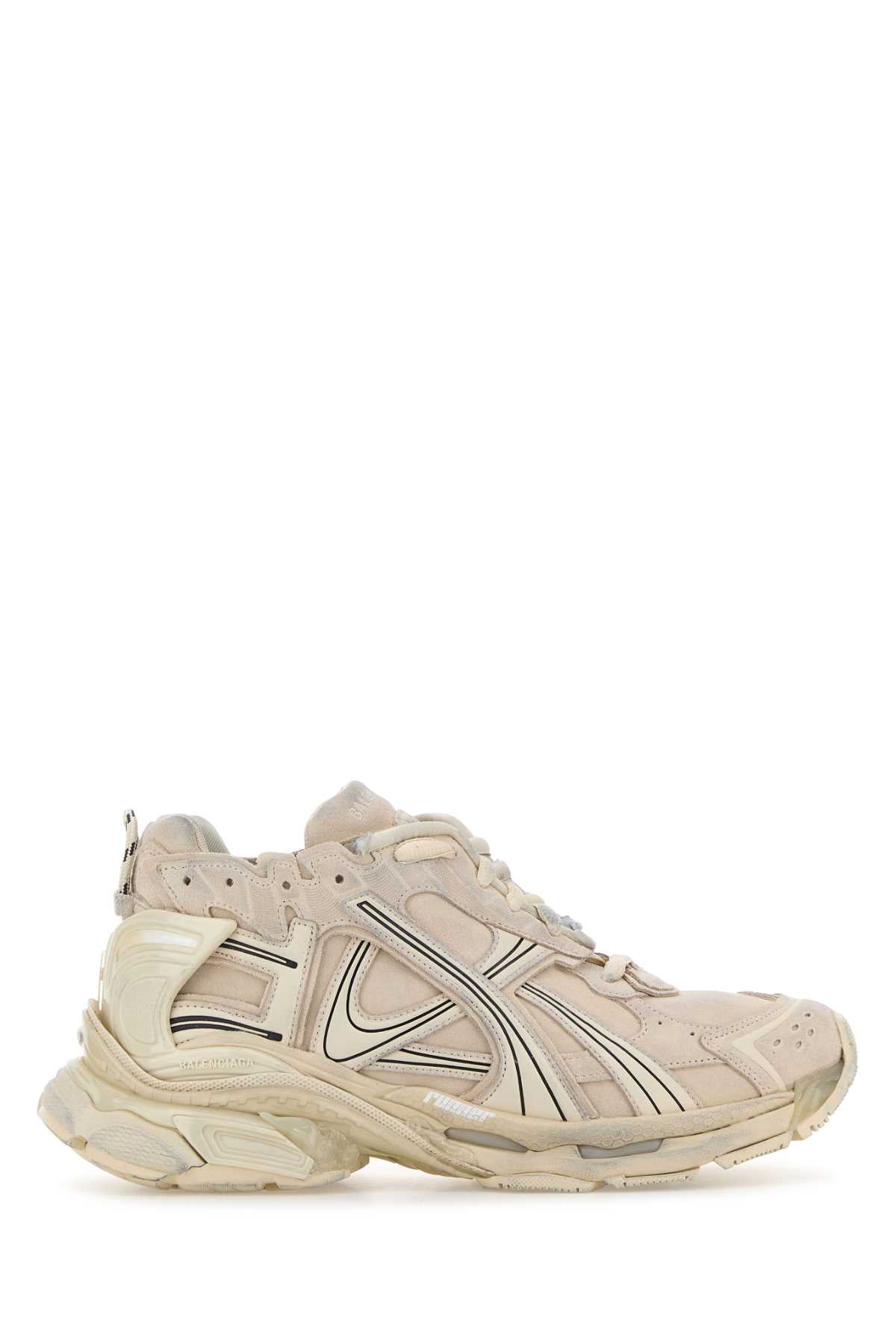 Balenciaga Men Sand Suede Runner Sneakers BALENCIAGA
