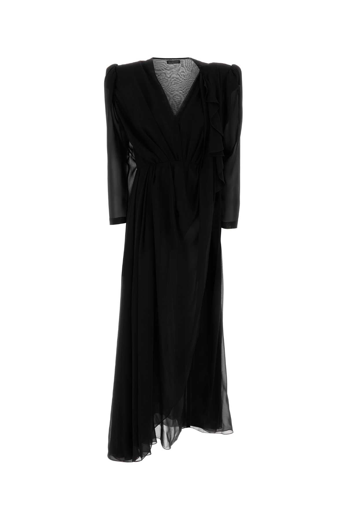 Balenciaga Women Black Crepe Dress BALENCIAGA
