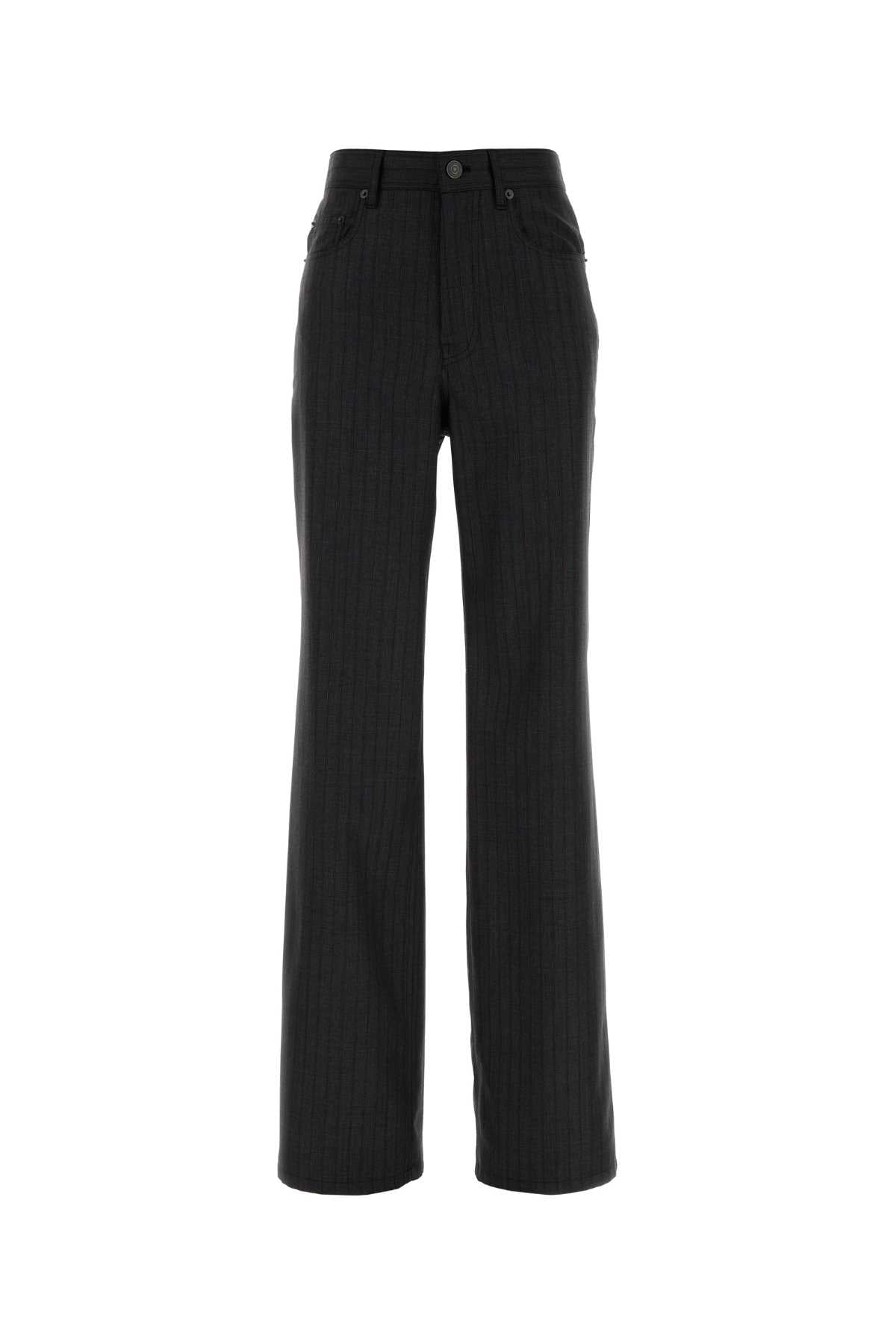 Balenciaga Women Embroidered Wool Palazzo Pant BALENCIAGA