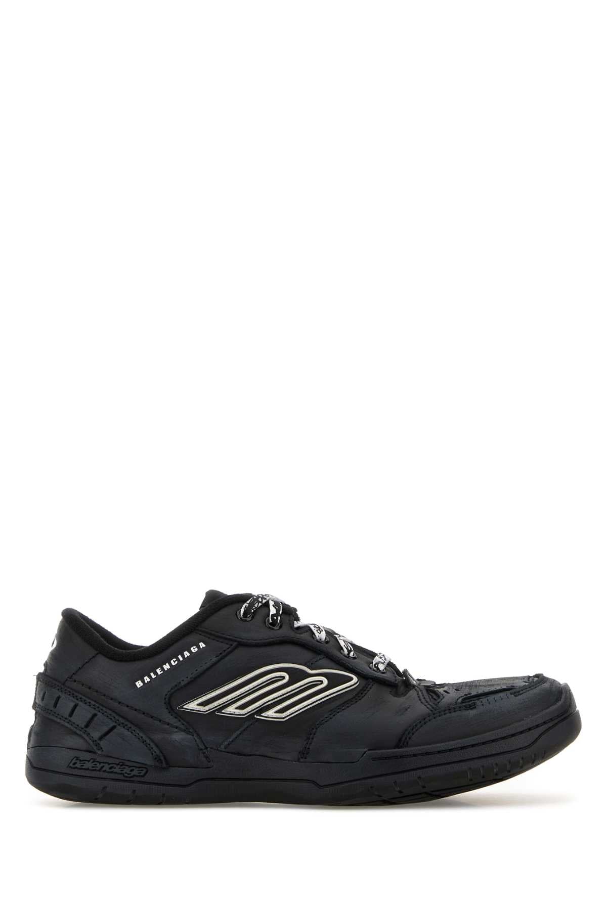 Balenciaga Men Slate Leather Hamptons Sneakers BALENCIAGA