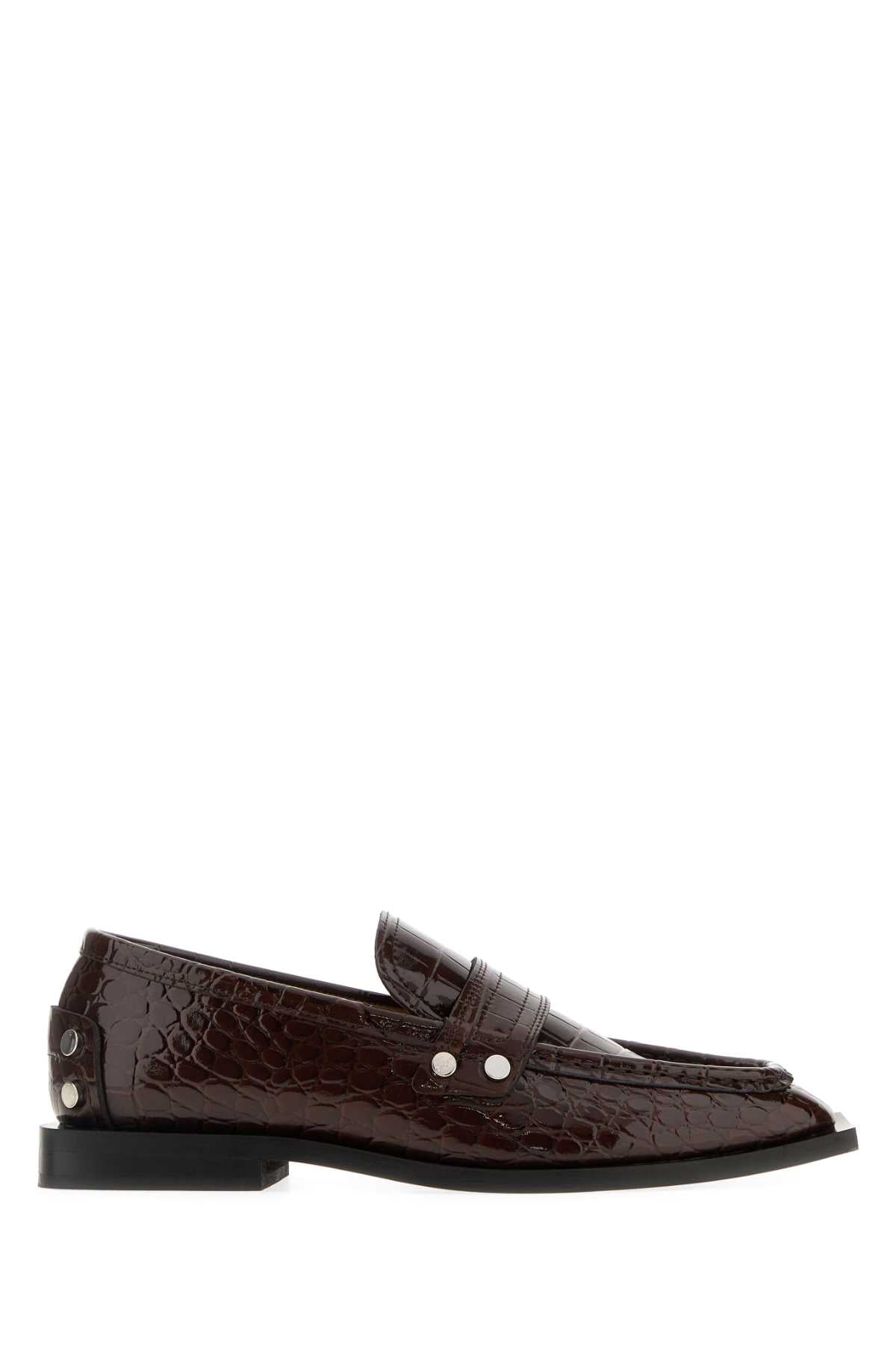 Ganni Women Brown Synthetic Leather Loafers GANNI