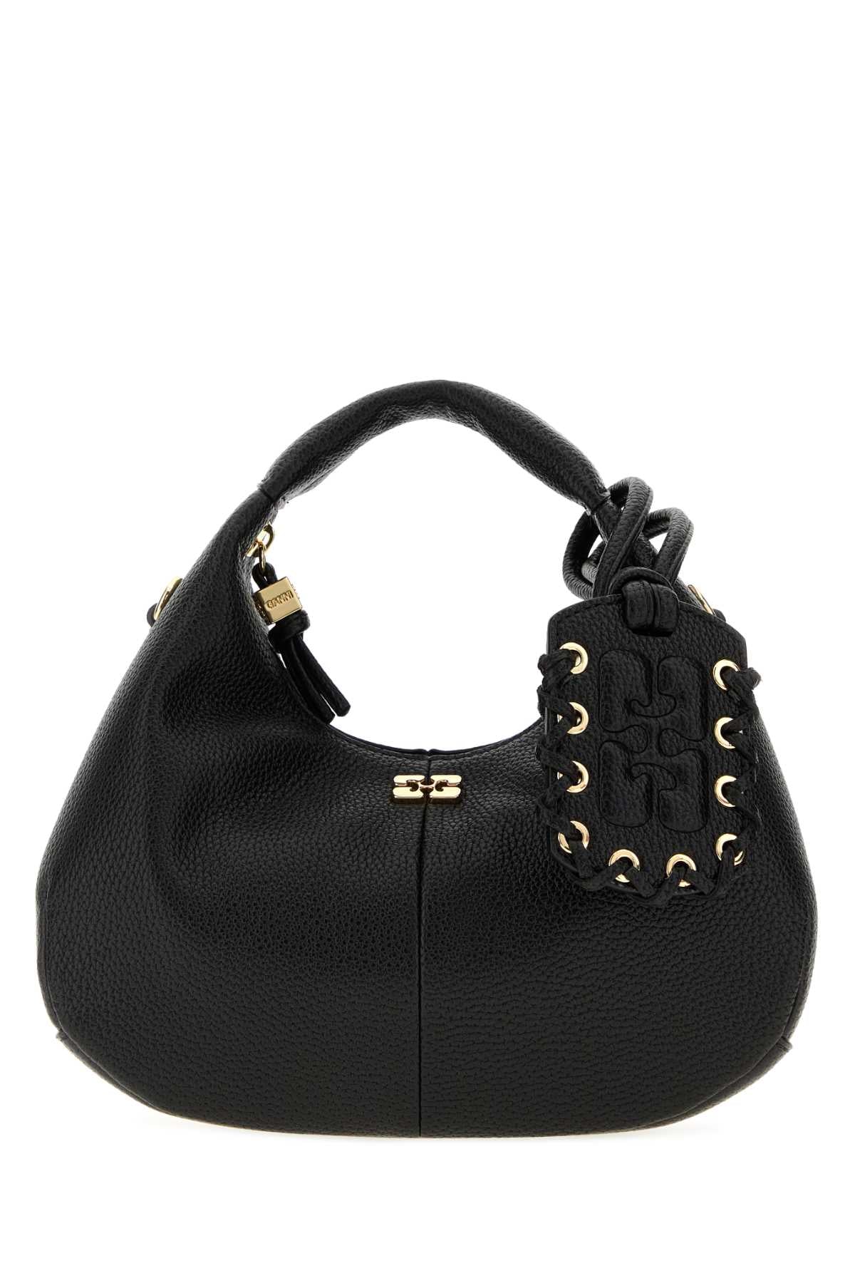 Ganni Women Black Leather Mini Handbag GANNI