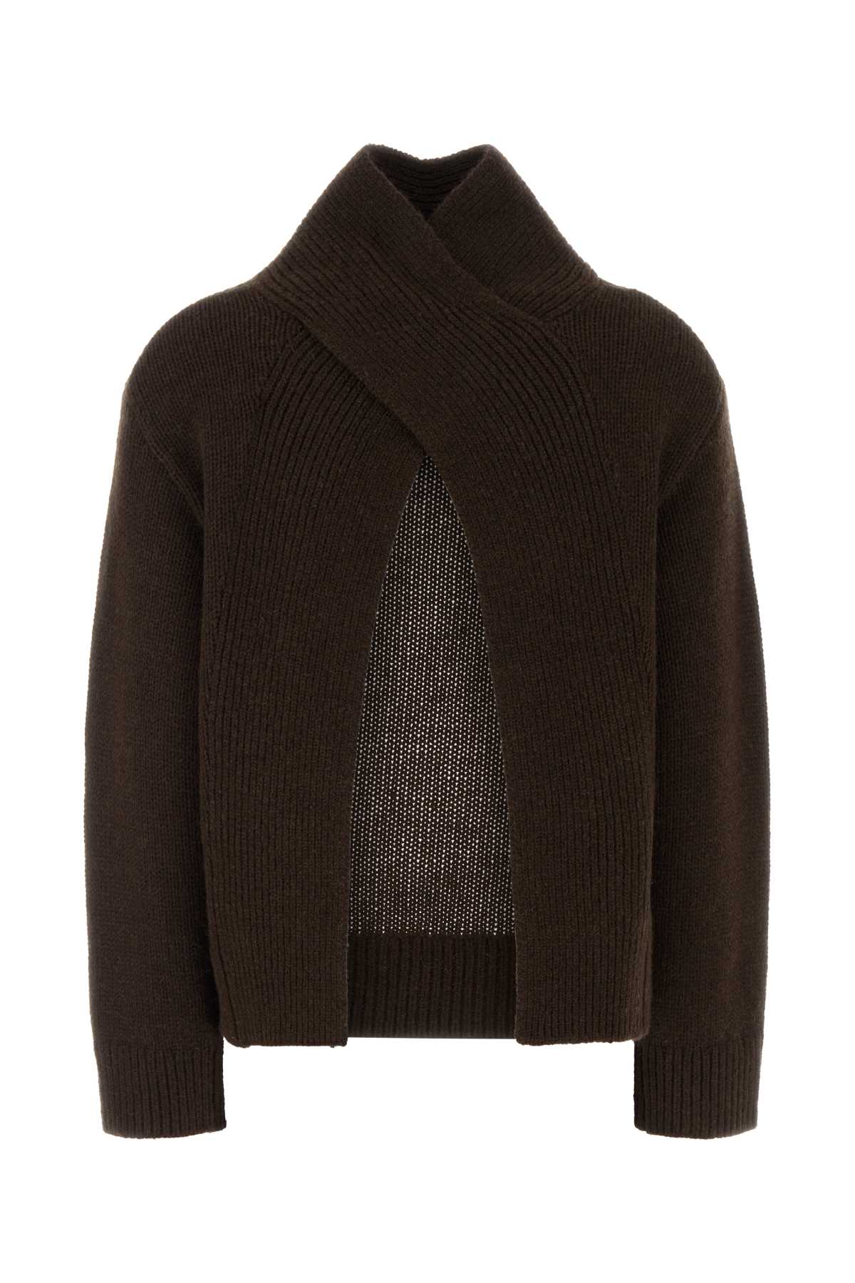 Ganni Women Brown Wool And Yak Sweater GANNI