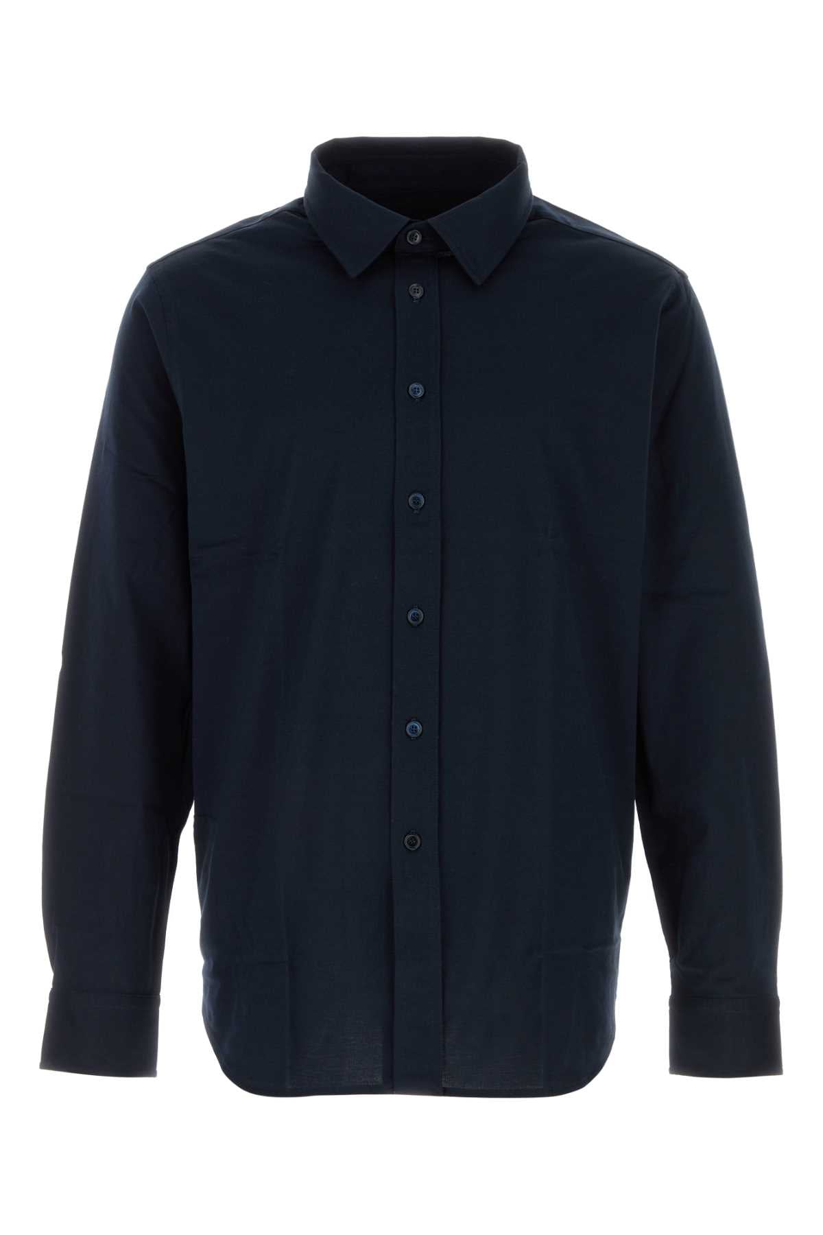 Brioni Men Midnight Blue Cotton Shirt BRIONI