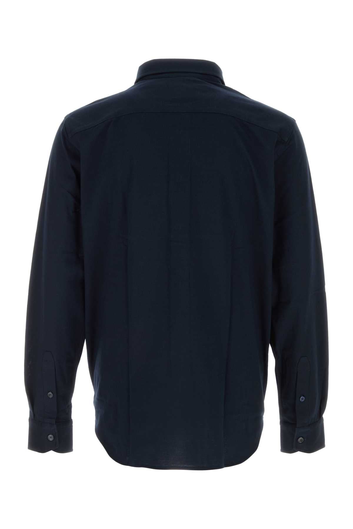 Brioni Men Midnight Blue Cotton Shirt BRIONI