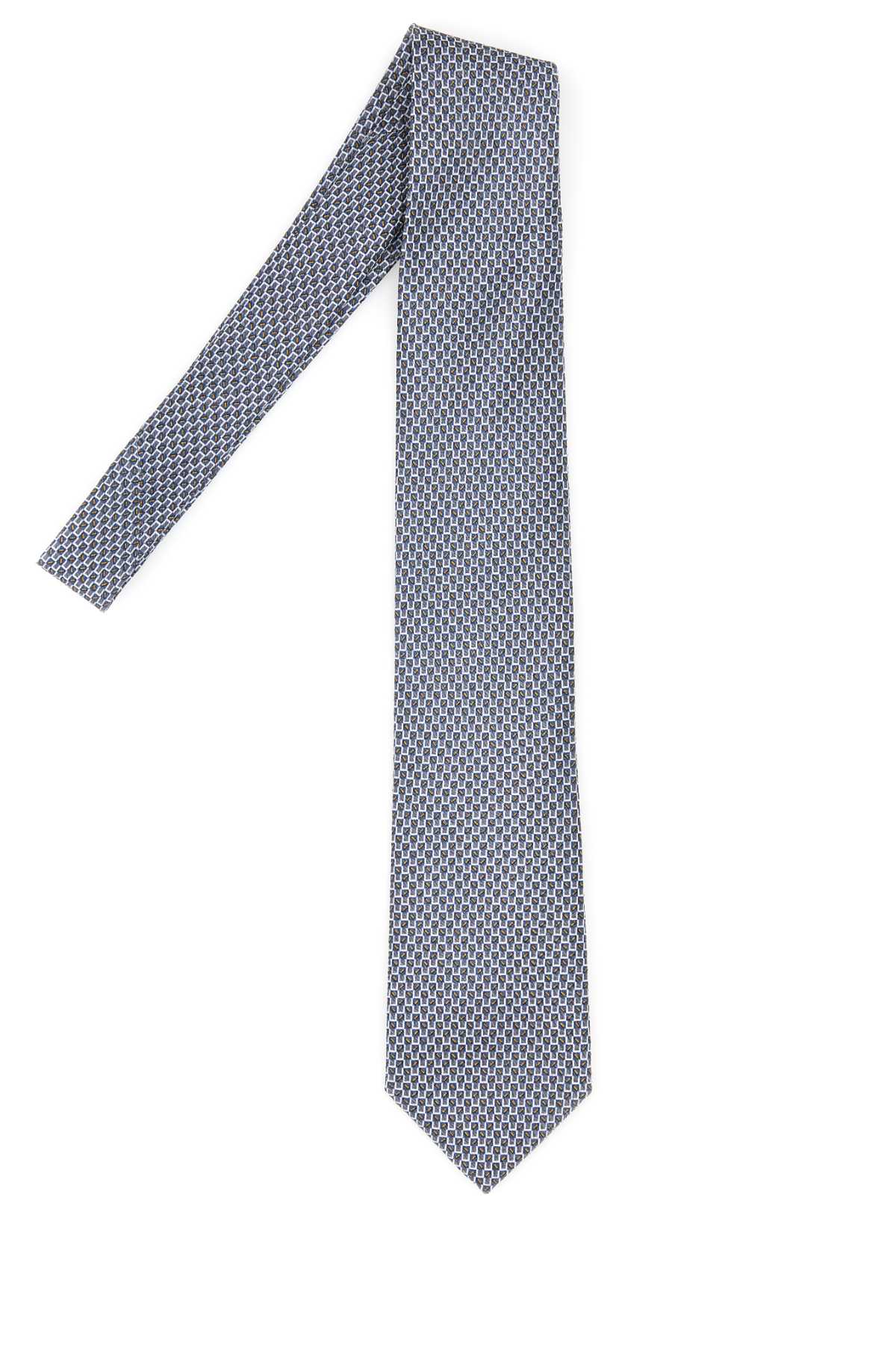 Brioni Men Embroidered Silk Tie BRIONI