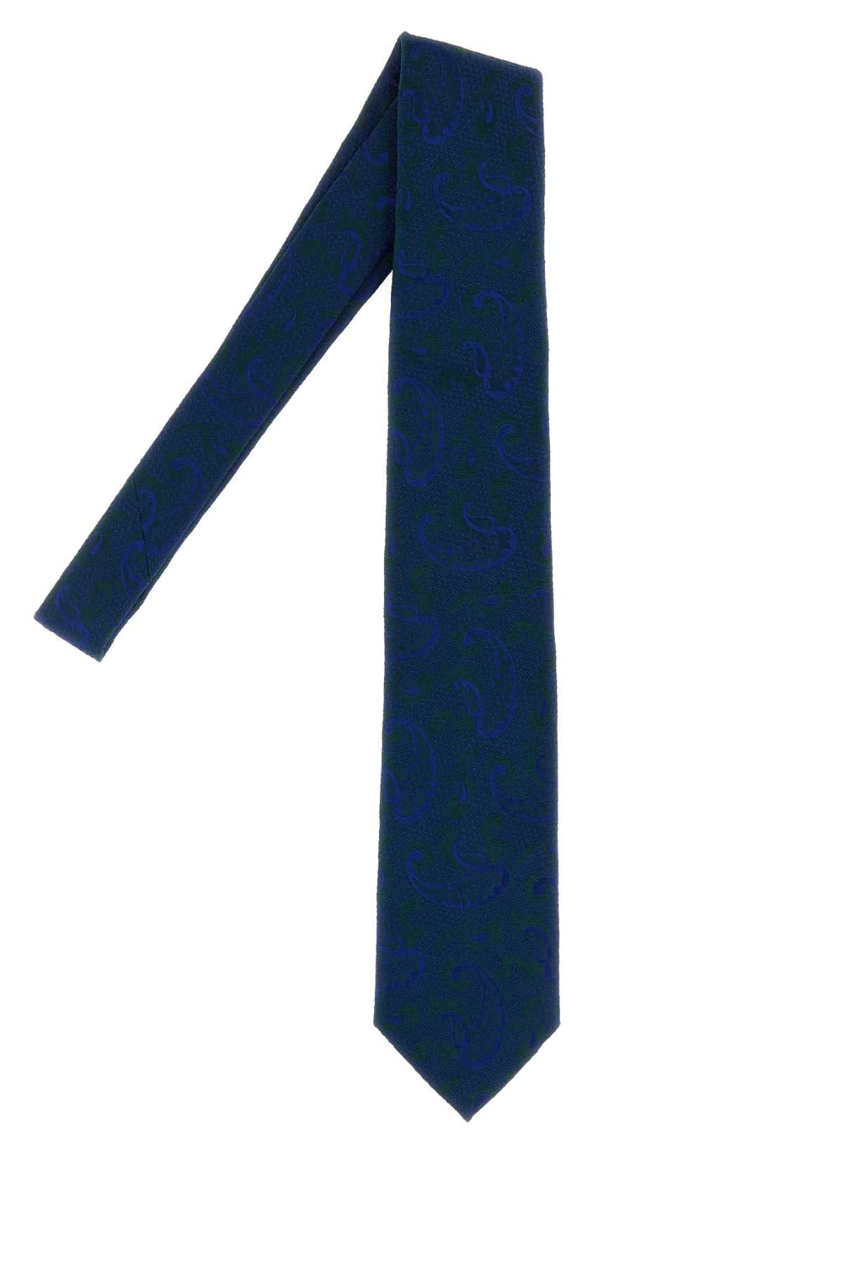 Brioni Men Embroidered Silk Tie BRIONI