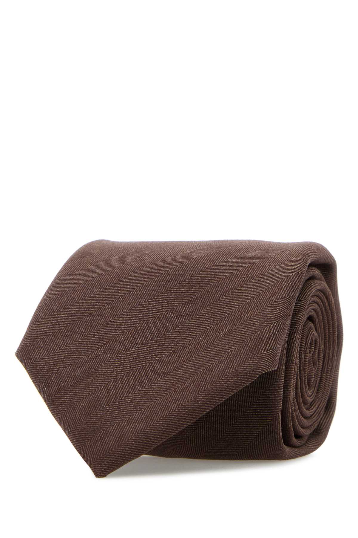 Brioni Men Brown Wool Tie BRIONI
