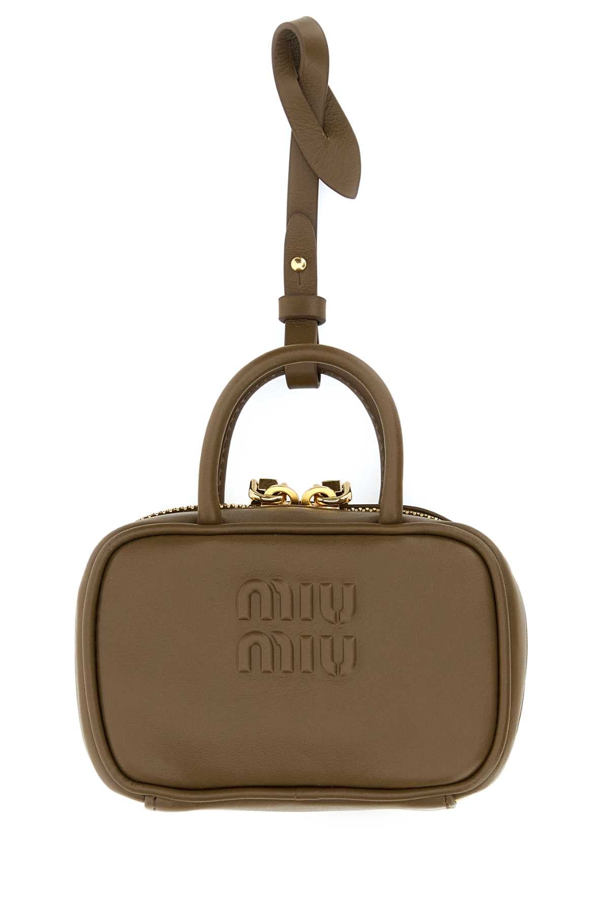 Miu Miu Women Mud Leather Beau Keyring Necessaire MIU MIU