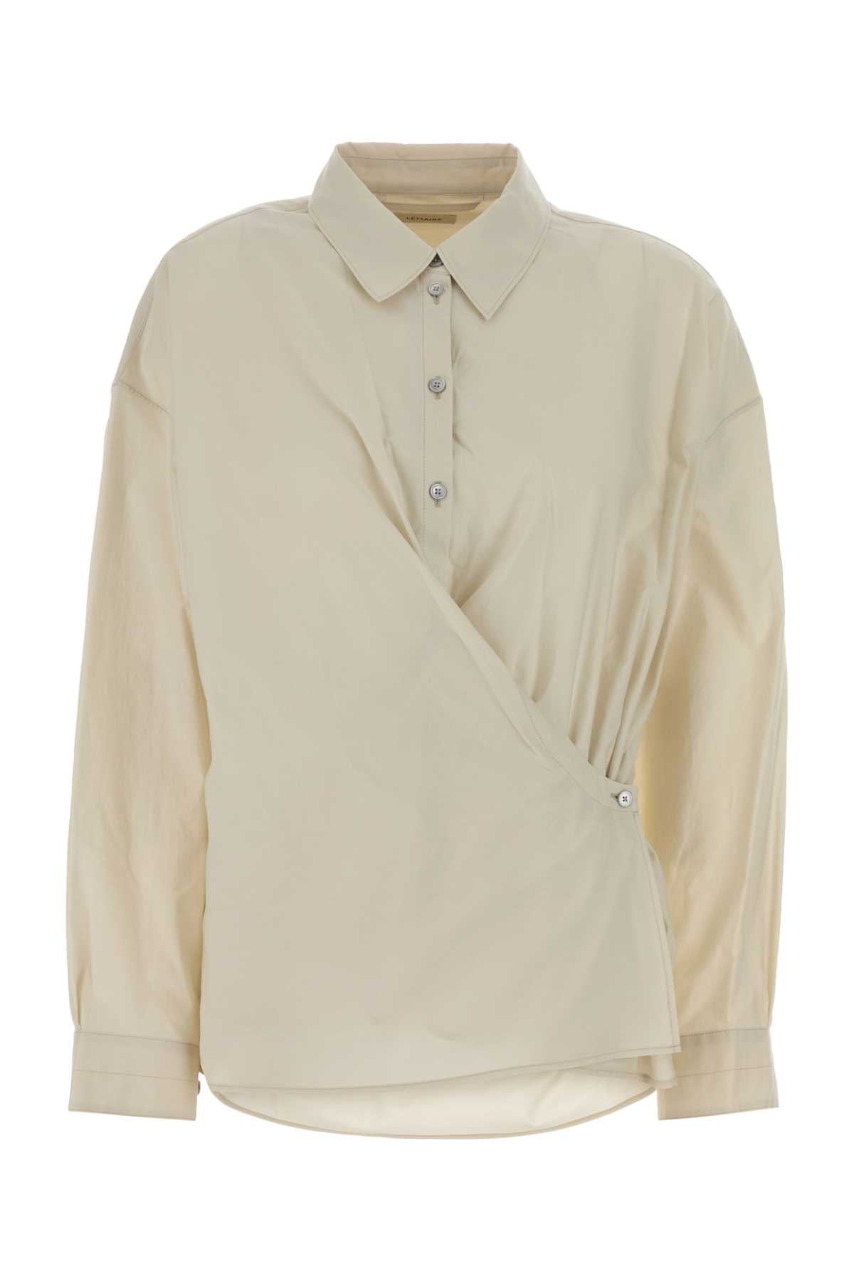 Lemaire Women Ivory Cotton Blend Shirt LEMAIRE