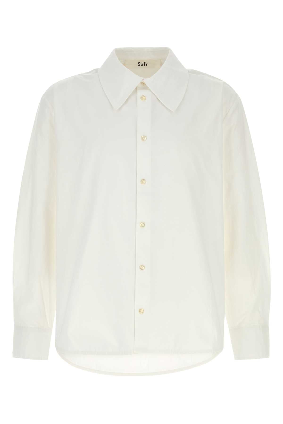 Sefr Men White Poplin Trino Shirt SEFR
