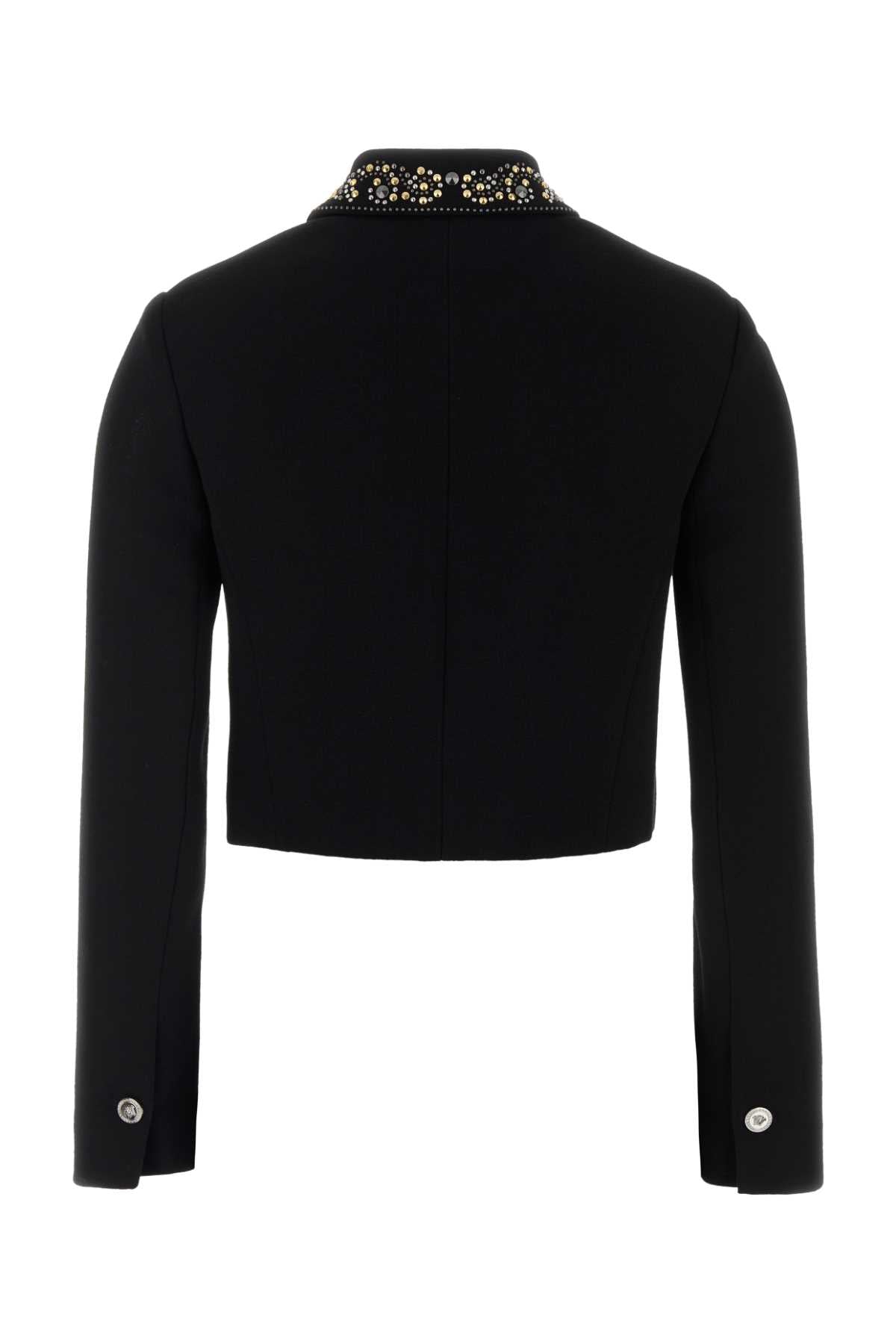 Versace Women Black Wool Blazer VERSACE