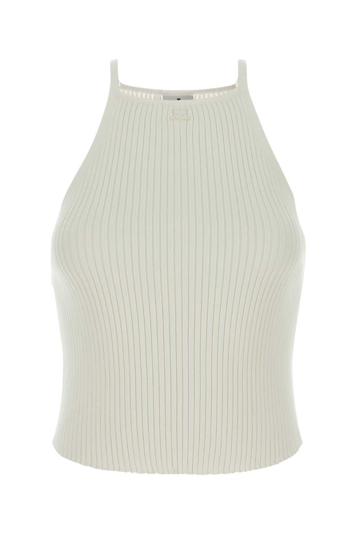Courreges Women White Viscose Blend Tank Top COURREGES