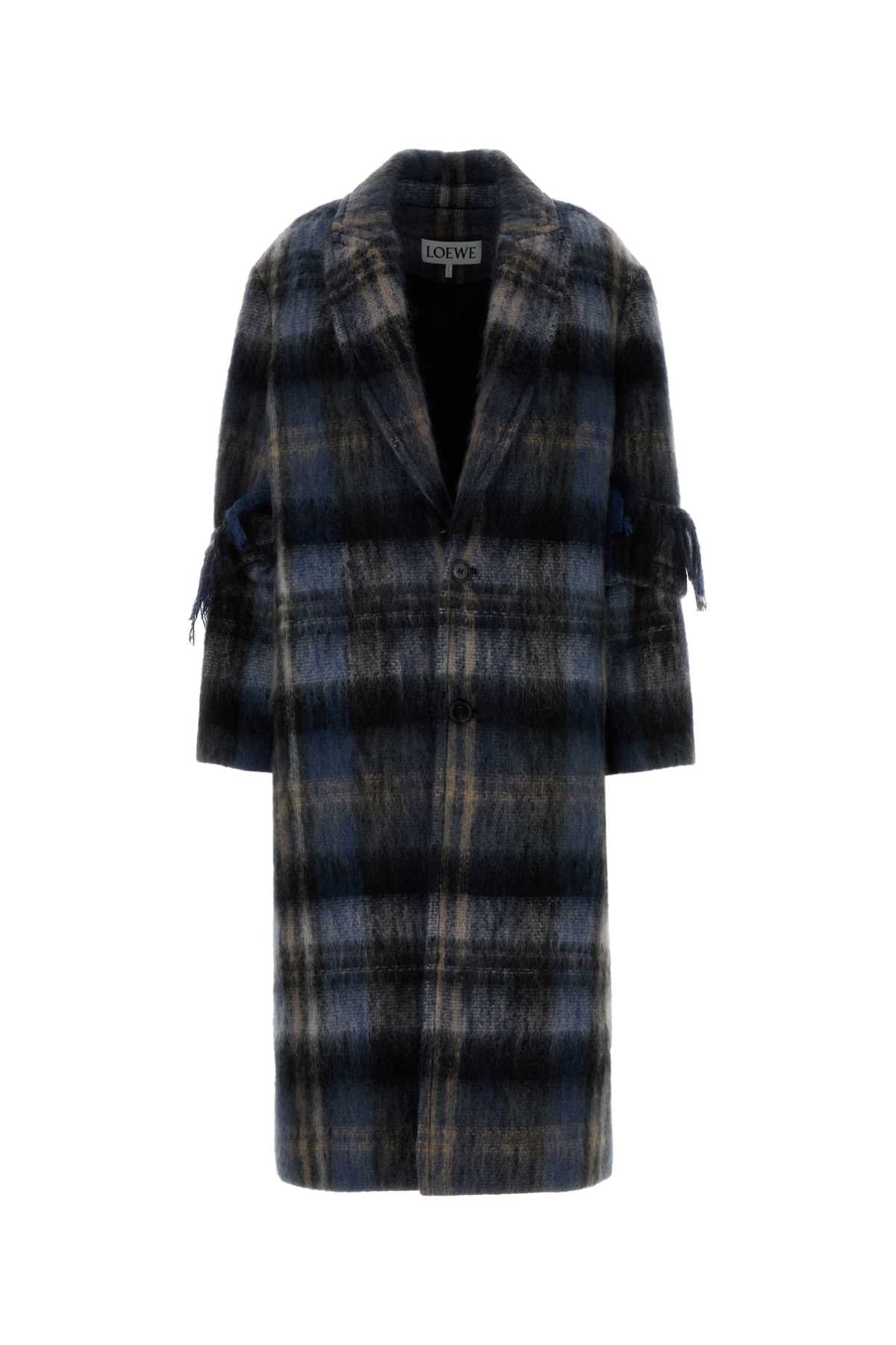 Loewe Women Embroidered Mohair Blend Coat LOEWE