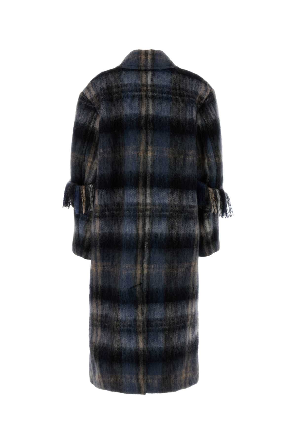Loewe Women Embroidered Mohair Blend Coat LOEWE