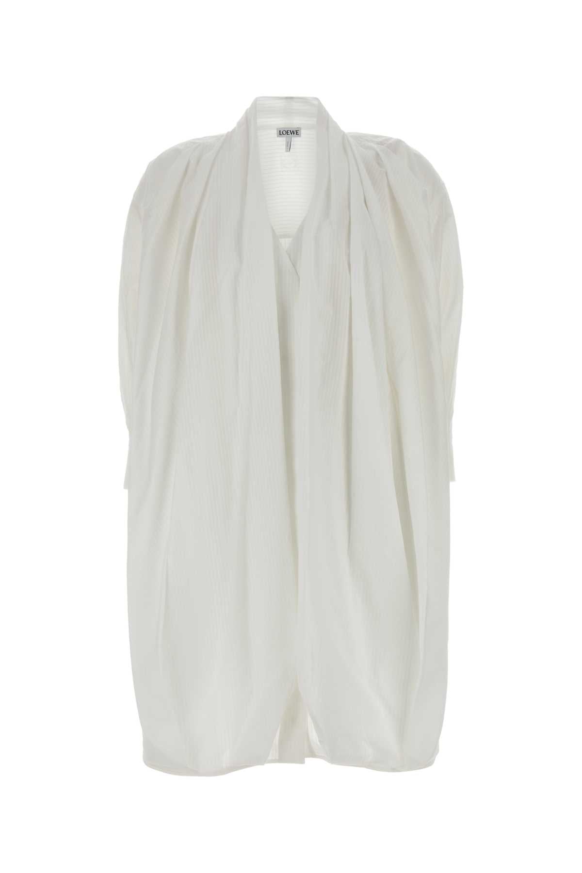 Loewe Women White Poplin Dress LOEWE