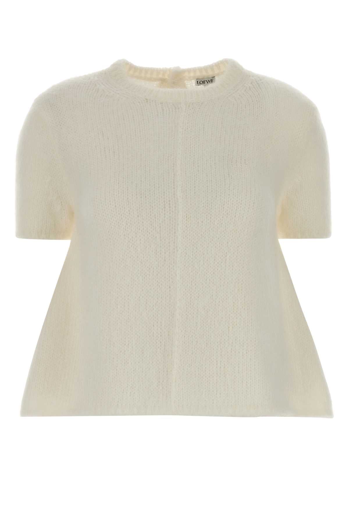 Loewe Women Ivory Stretch Mohair Blend Sweater LOEWE