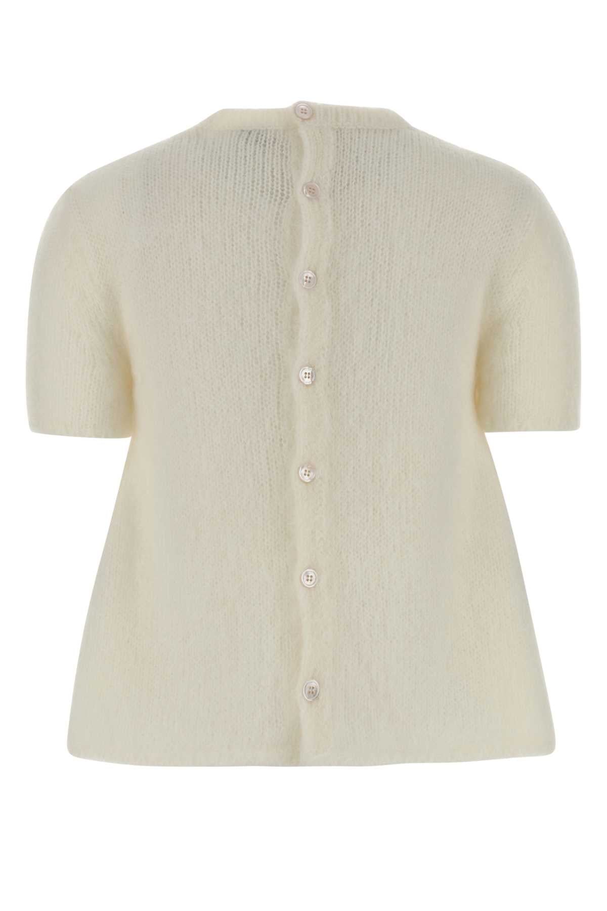 Loewe Women Ivory Stretch Mohair Blend Sweater LOEWE