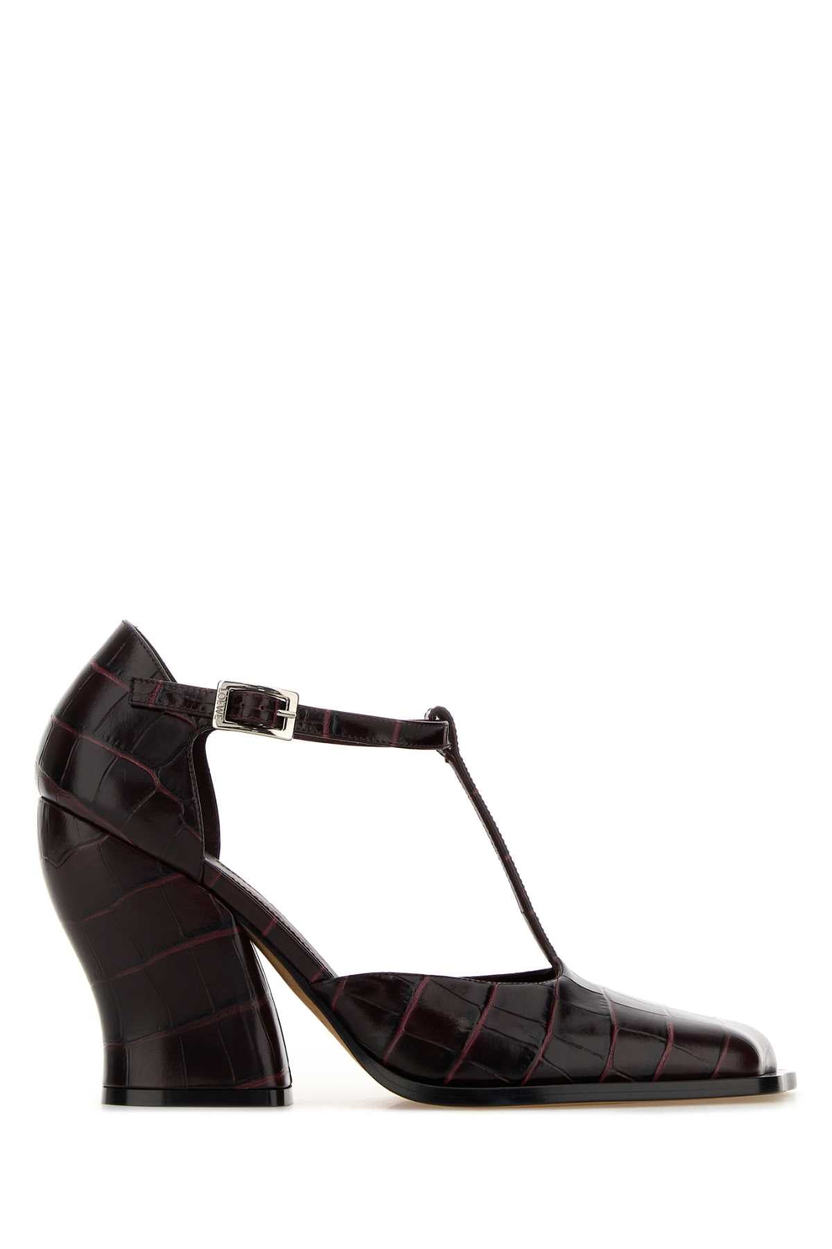 Loewe Women Burgundy Leather Onda Pumps LOEWE
