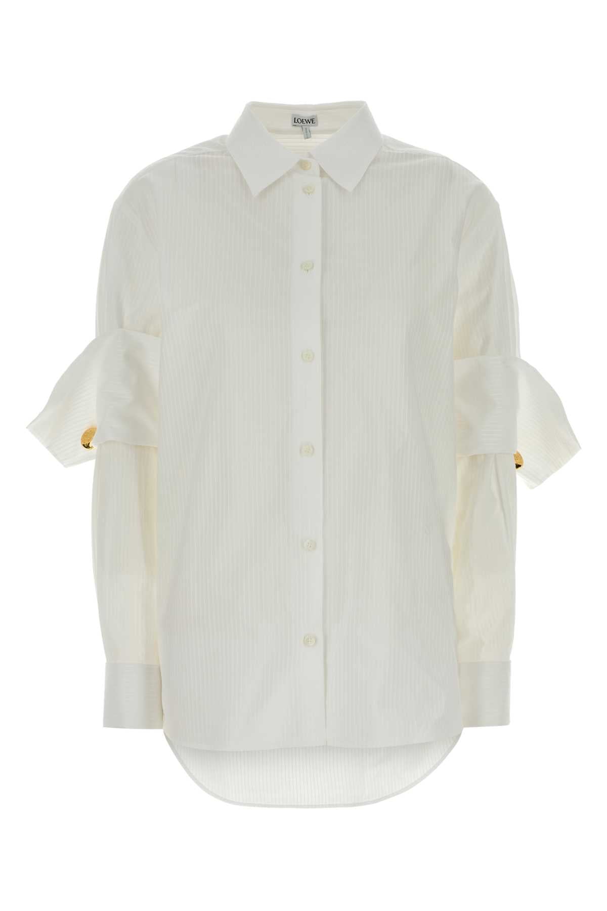 Loewe Women White Cotton Shirt LOEWE