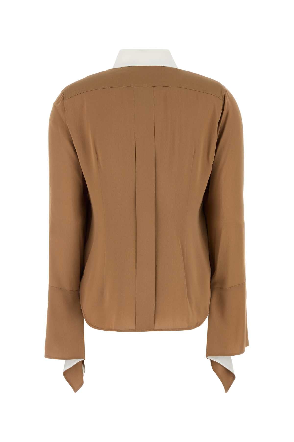 Max Mara Women Caramel Crepe Pio Shirt MAX MARA