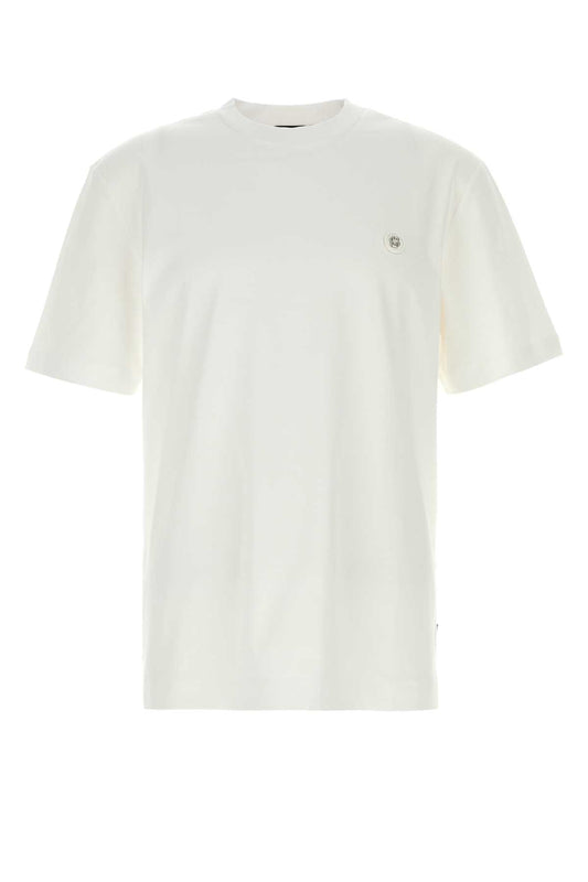 Boss Men White Cotton T-Shirt BOSS