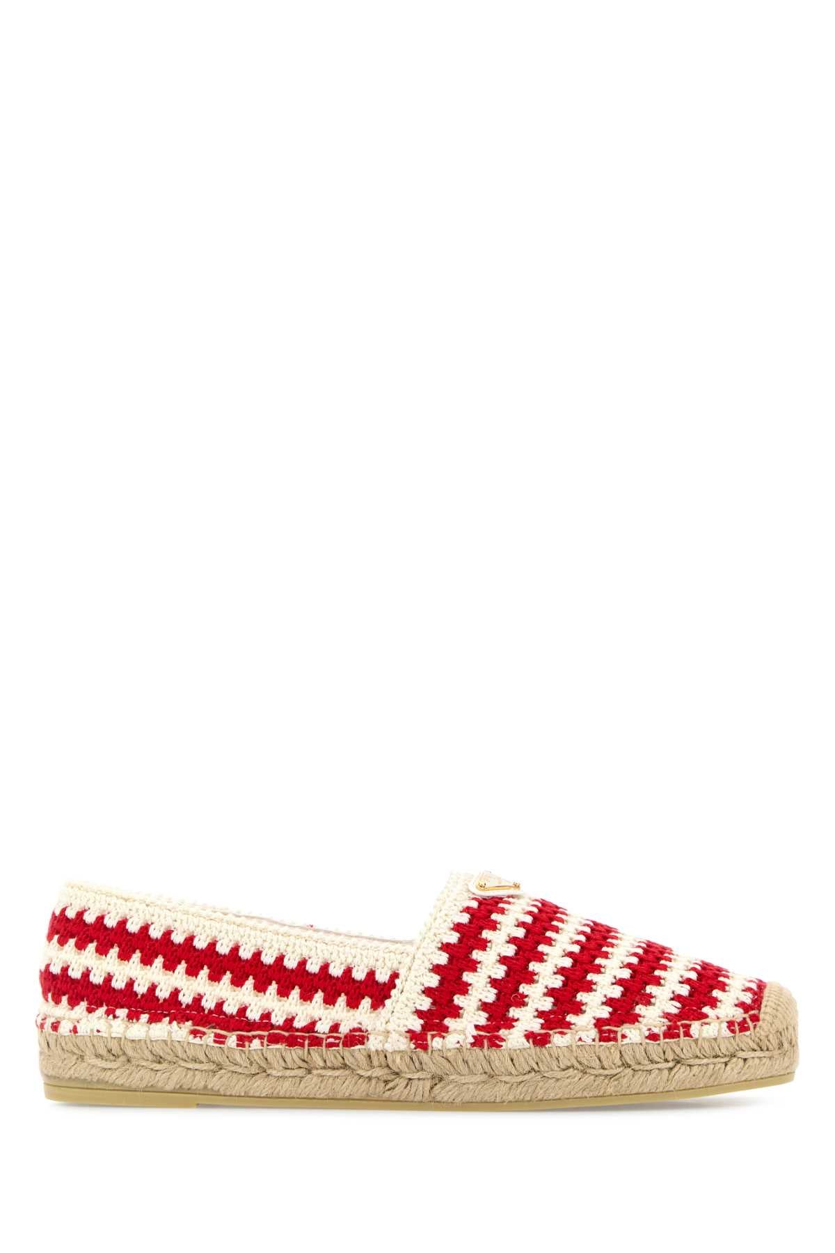Prada Women Two-Tone Crochet Espadrilles PRADA