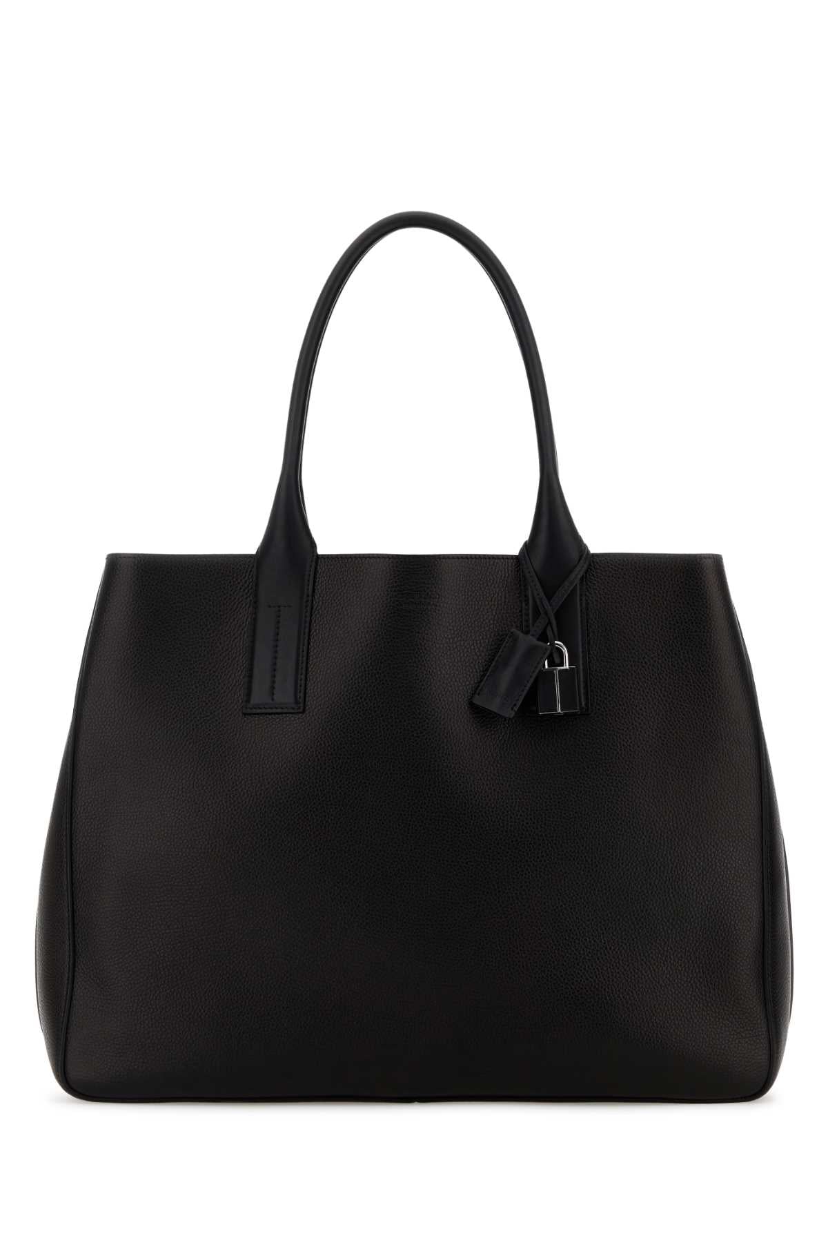 Tom Ford Men Dark Brown Leather Shopping Bag