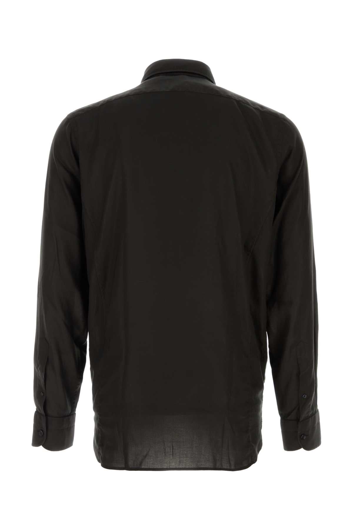Tom Ford Men Black Lyocell Shirt TOM FORD