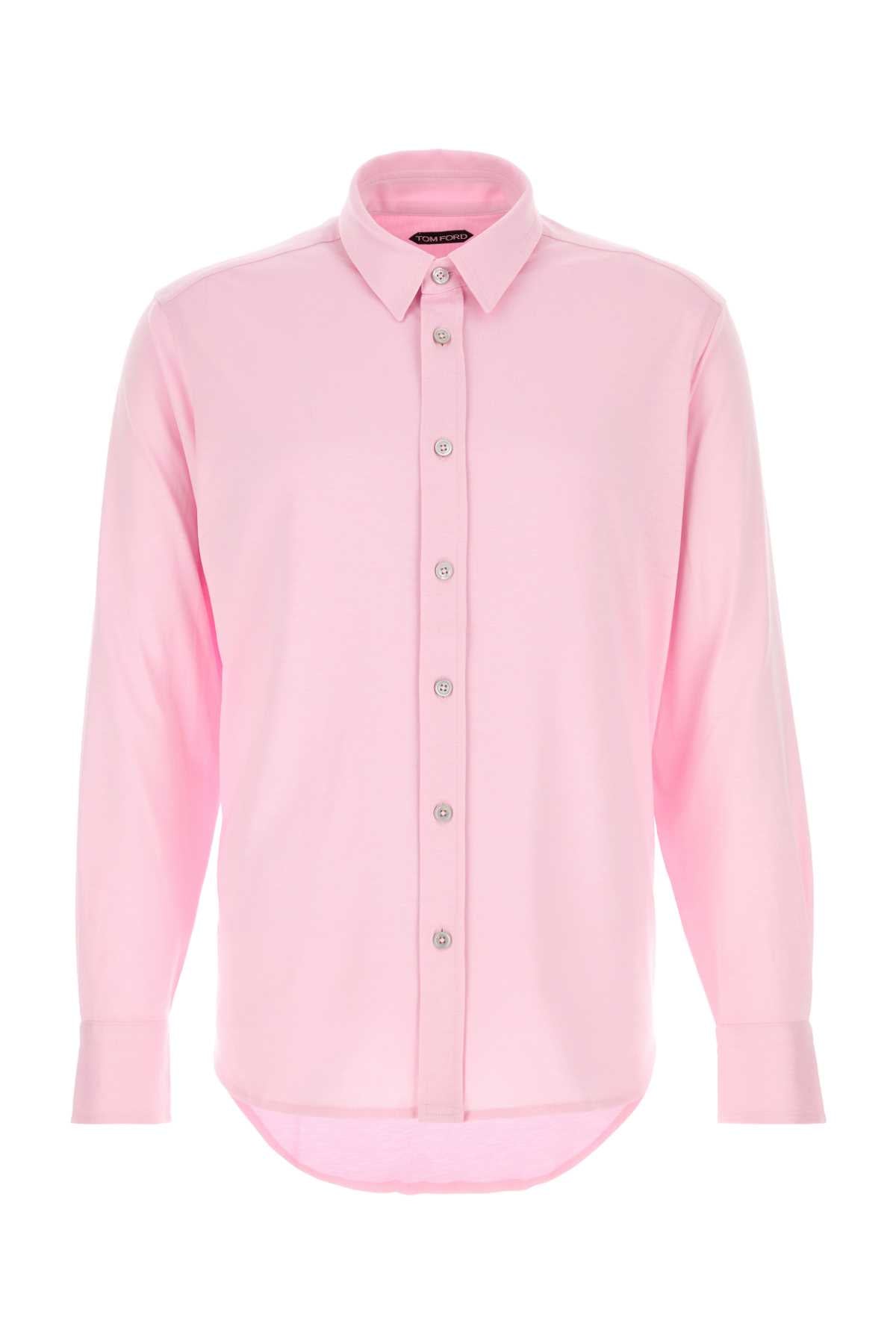 Tom Ford Men Pink Silk Blend Shirt TOM FORD