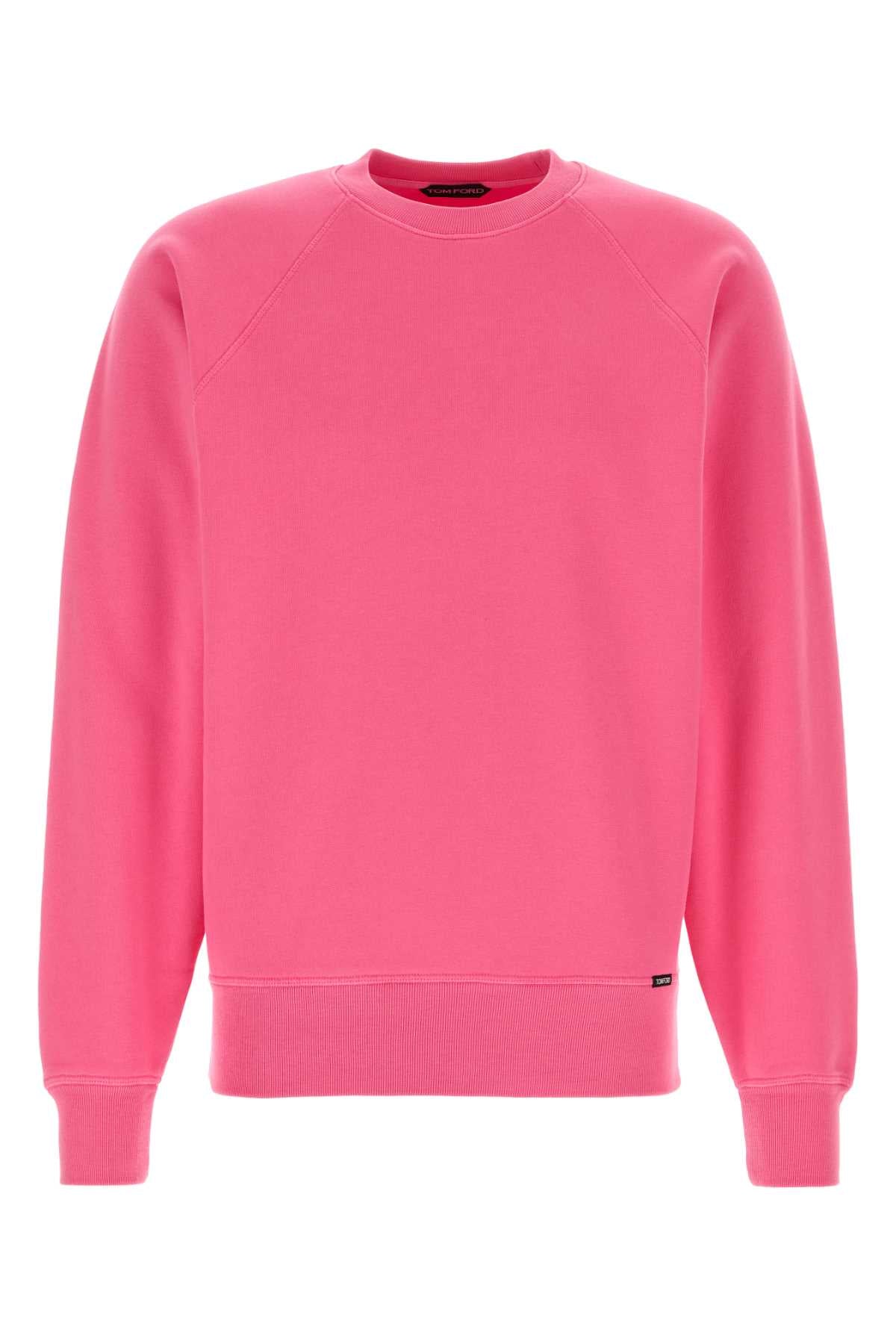 Tom Ford Men Fluo Pink Cotton Sweatshirt TOM FORD