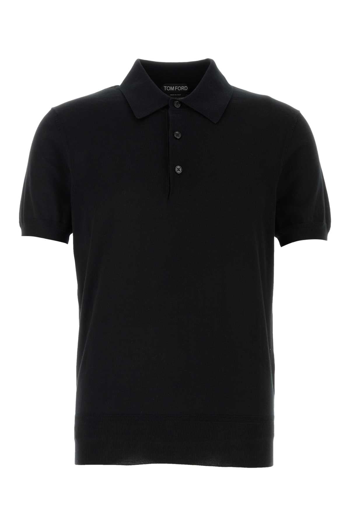 Tom Ford Men Black Cotton Polo Shirt