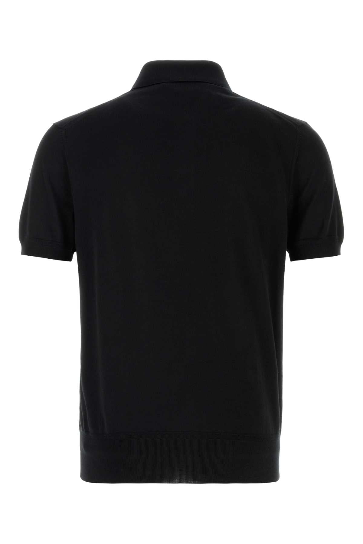 Tom Ford Men Black Cotton Polo Shirt