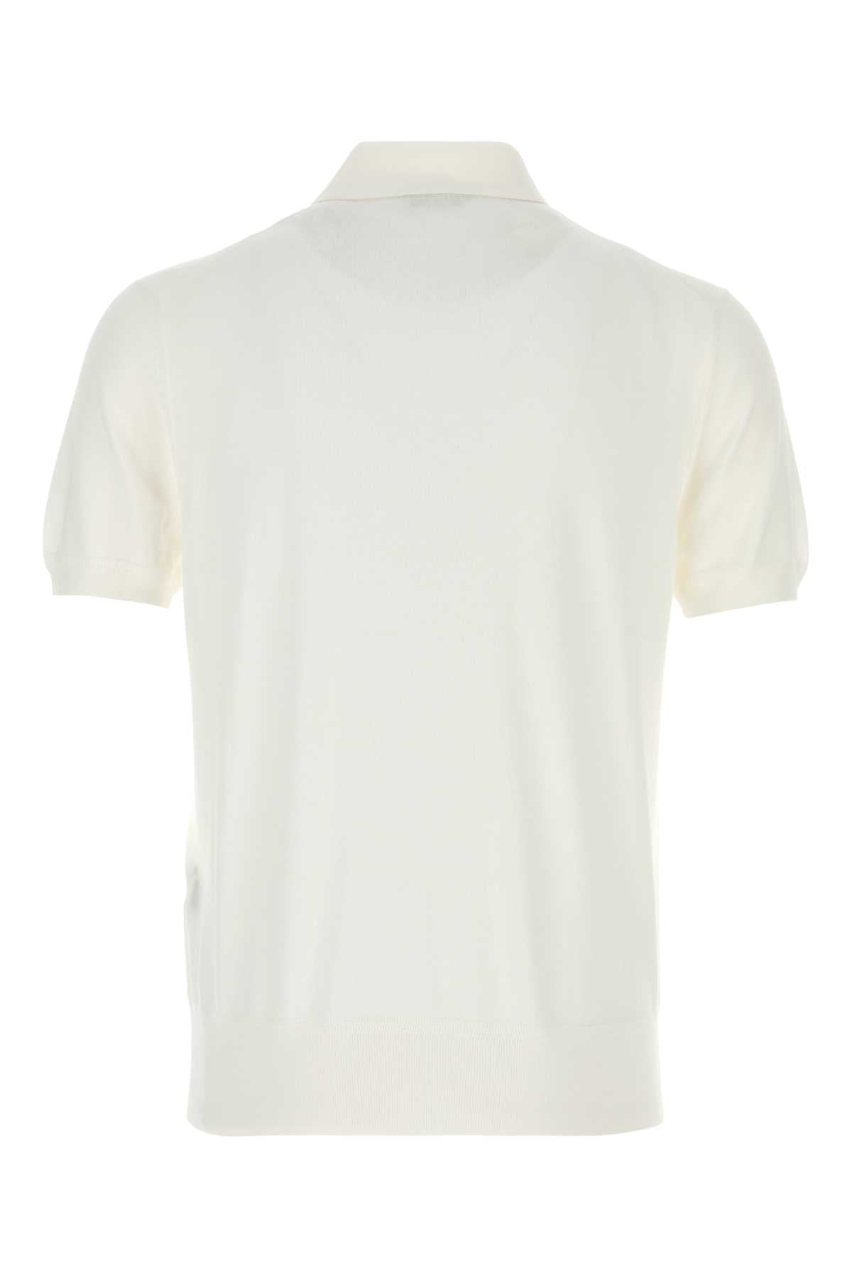 Tom Ford Men White Cotton Polo Shirt TOM FORD