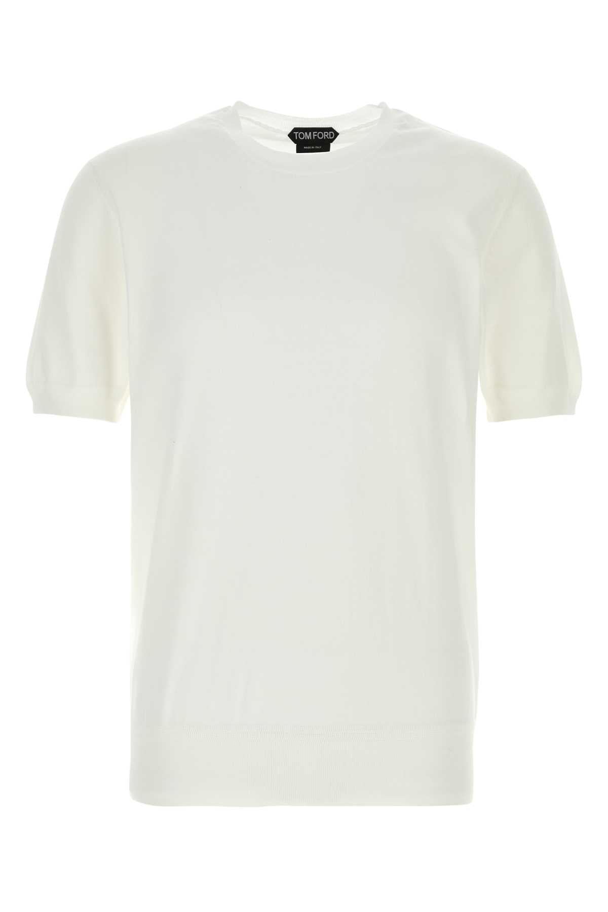 Tom Ford Men White Cotton Sweater TOM FORD