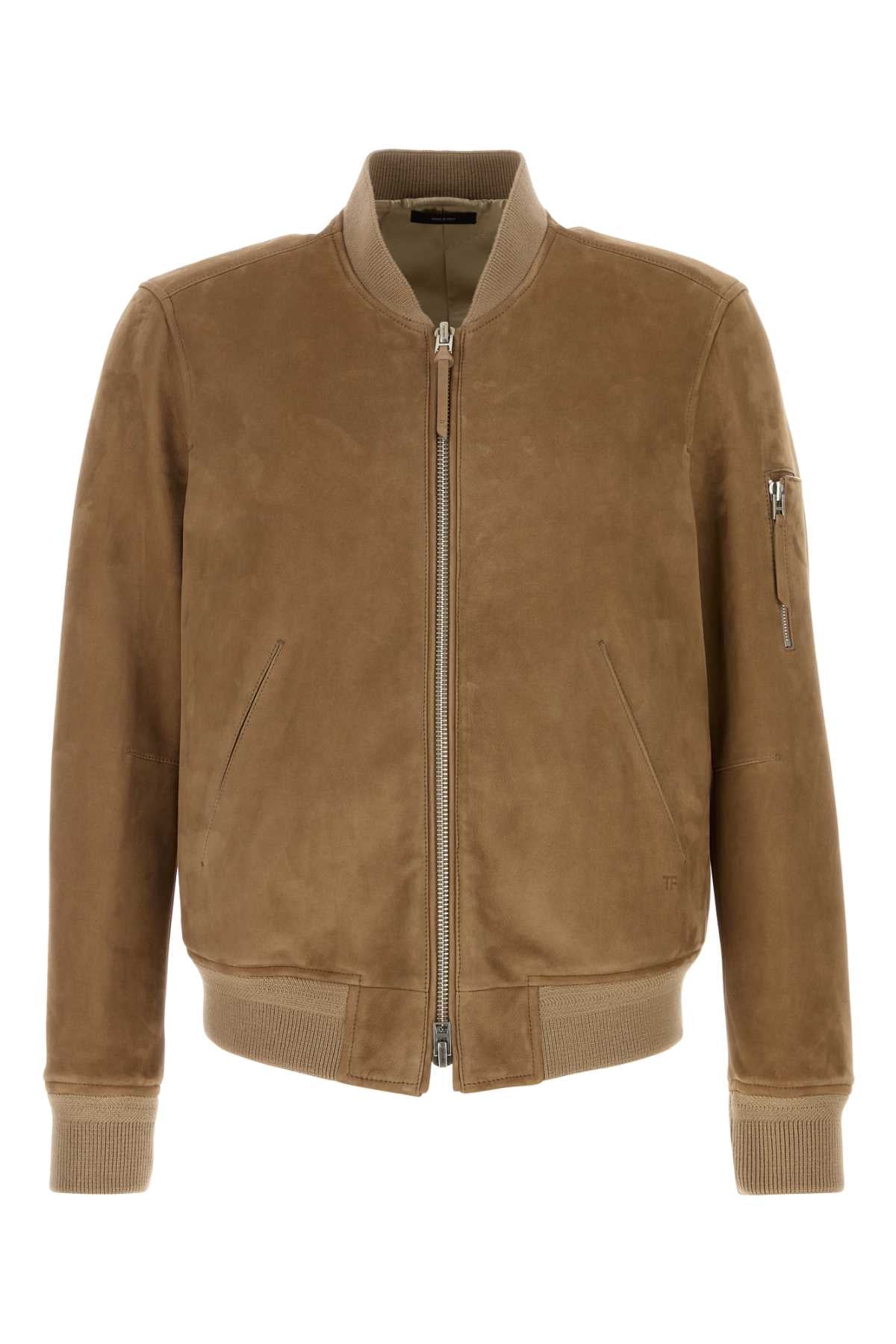 Tom Ford Men Biscuit Suede Jacket TOM FORD