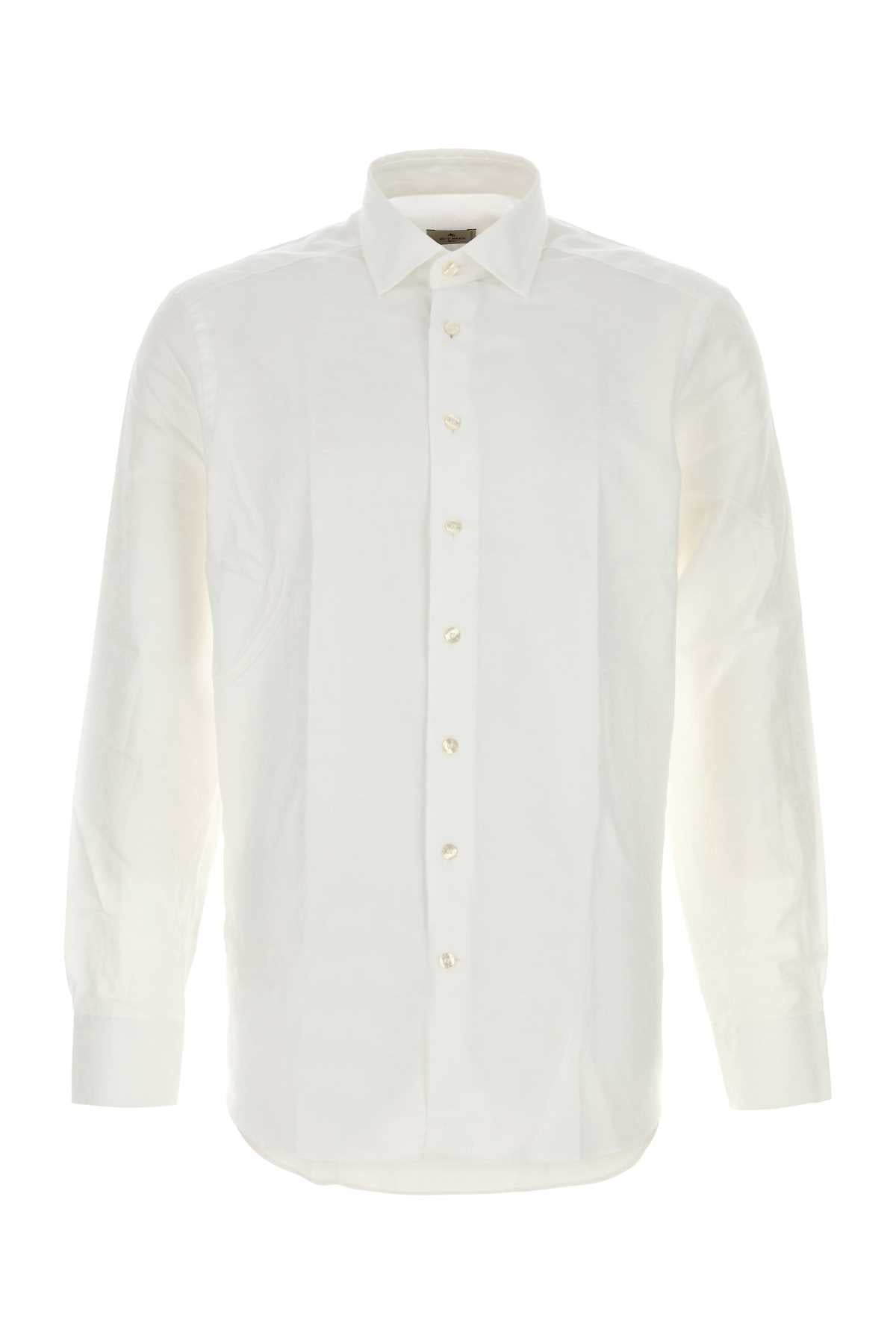 Etro Men White Jacquard Shirt ETRO