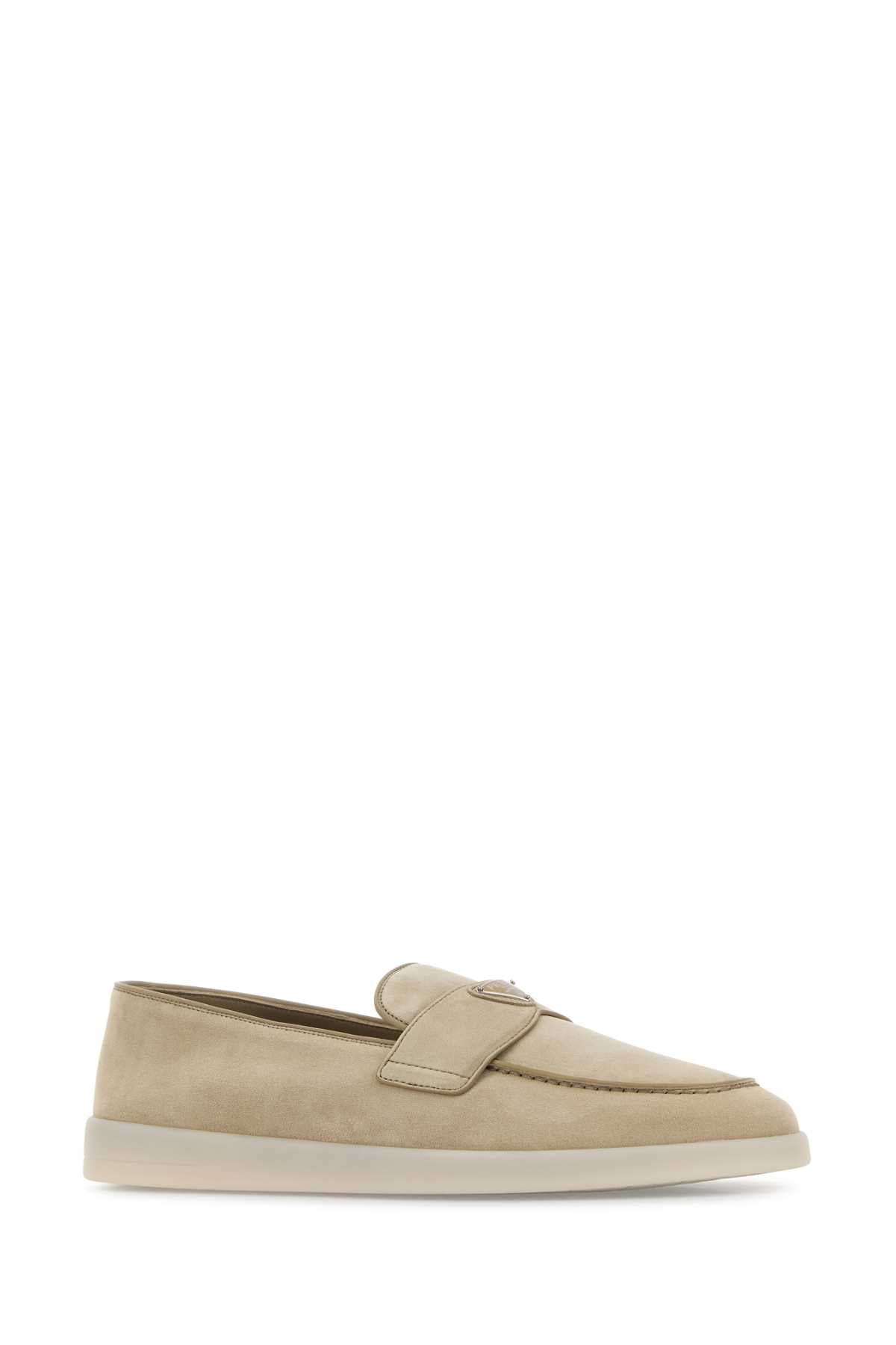 Prada Men Sand Suede Loafers PRADA