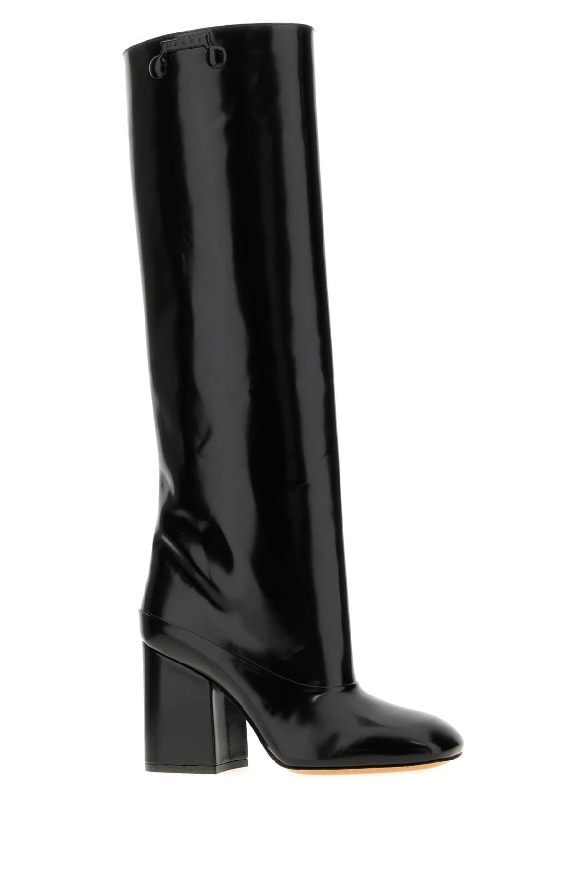 Marni Women Black Leather Trunkaroo Boots MARNI