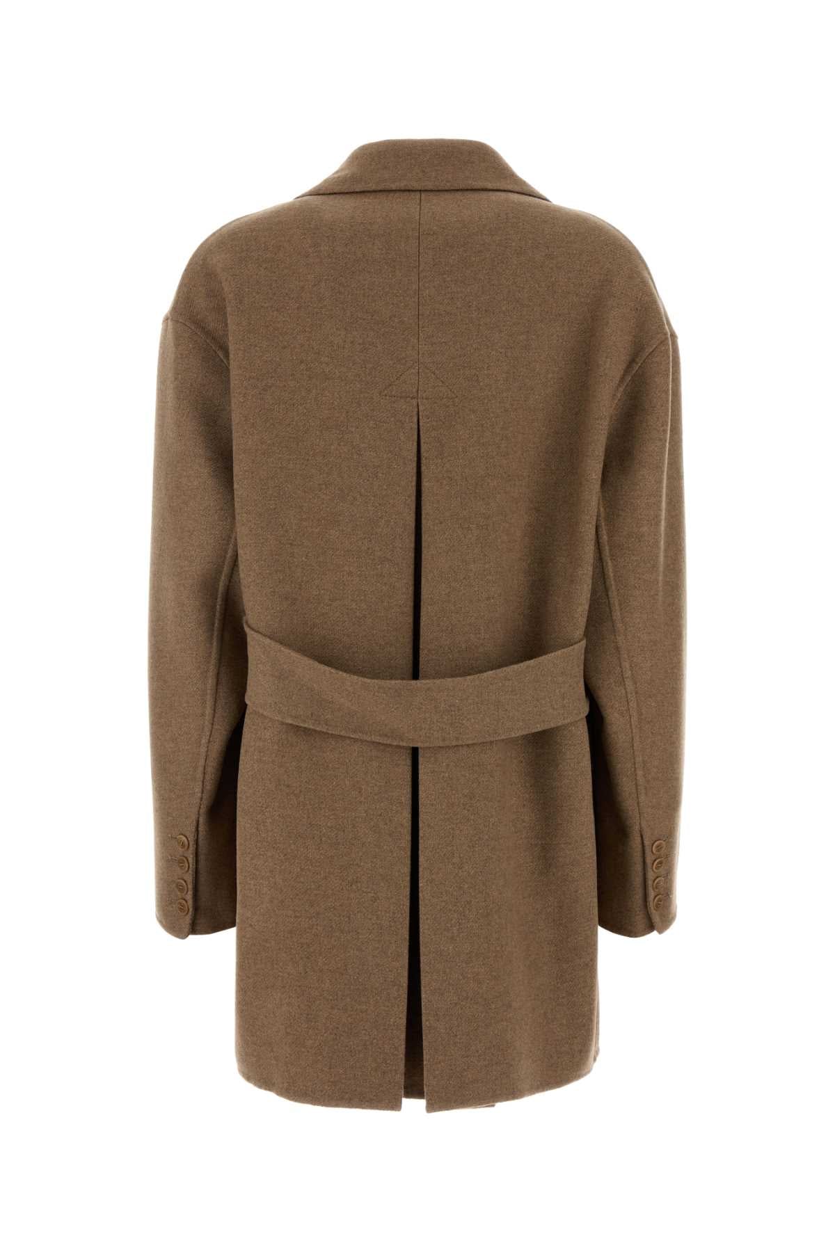 Ermanno Scervino Women Camel Wool Blend Blazer ERMANO SCERVINO